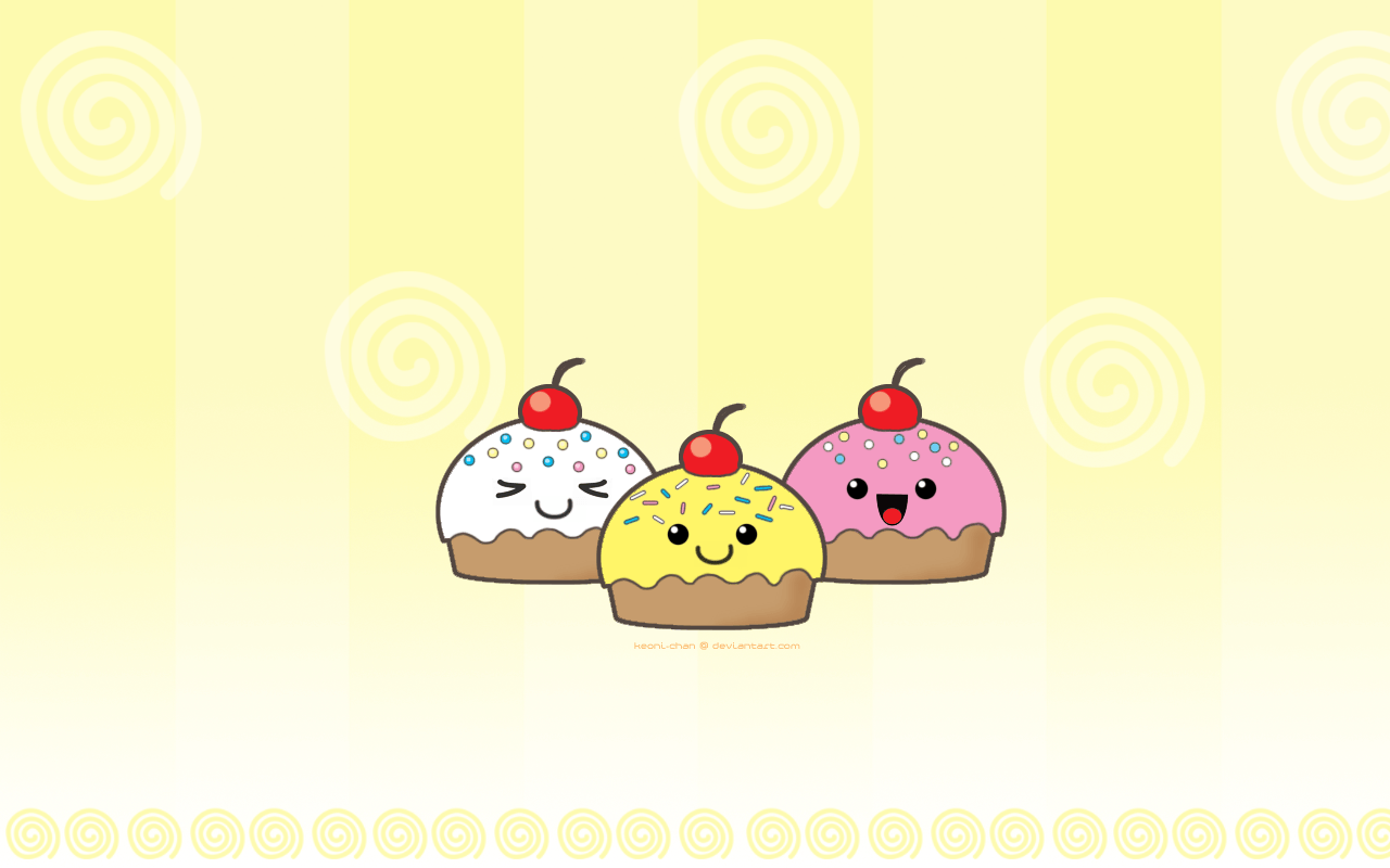 1280x800 Cute Cupcake Background