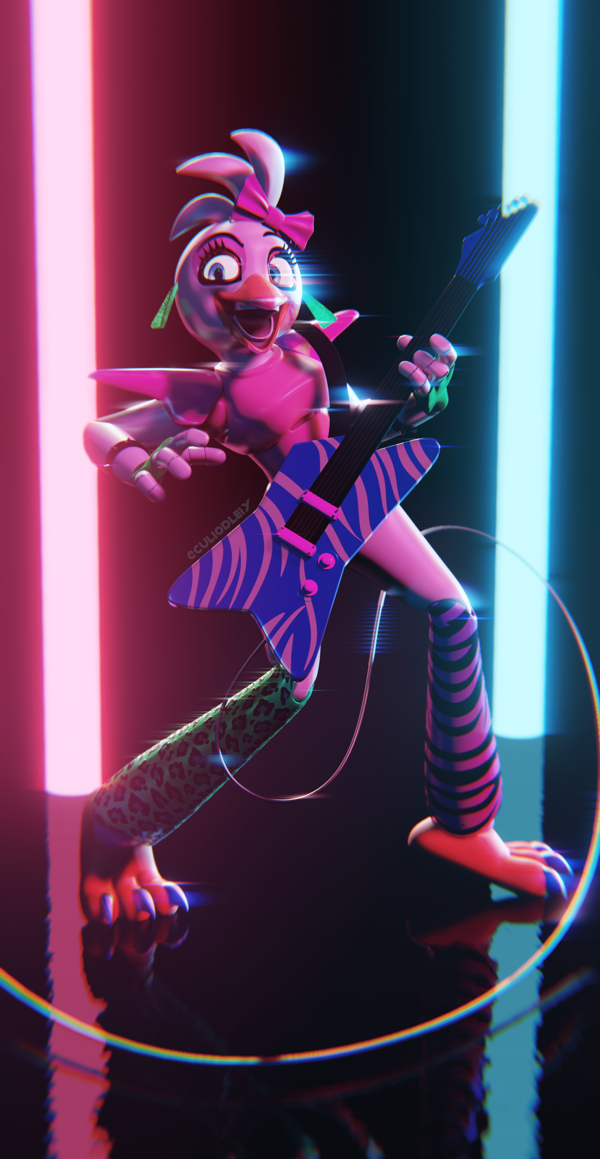 1920x3708 Glamrock chica model render
