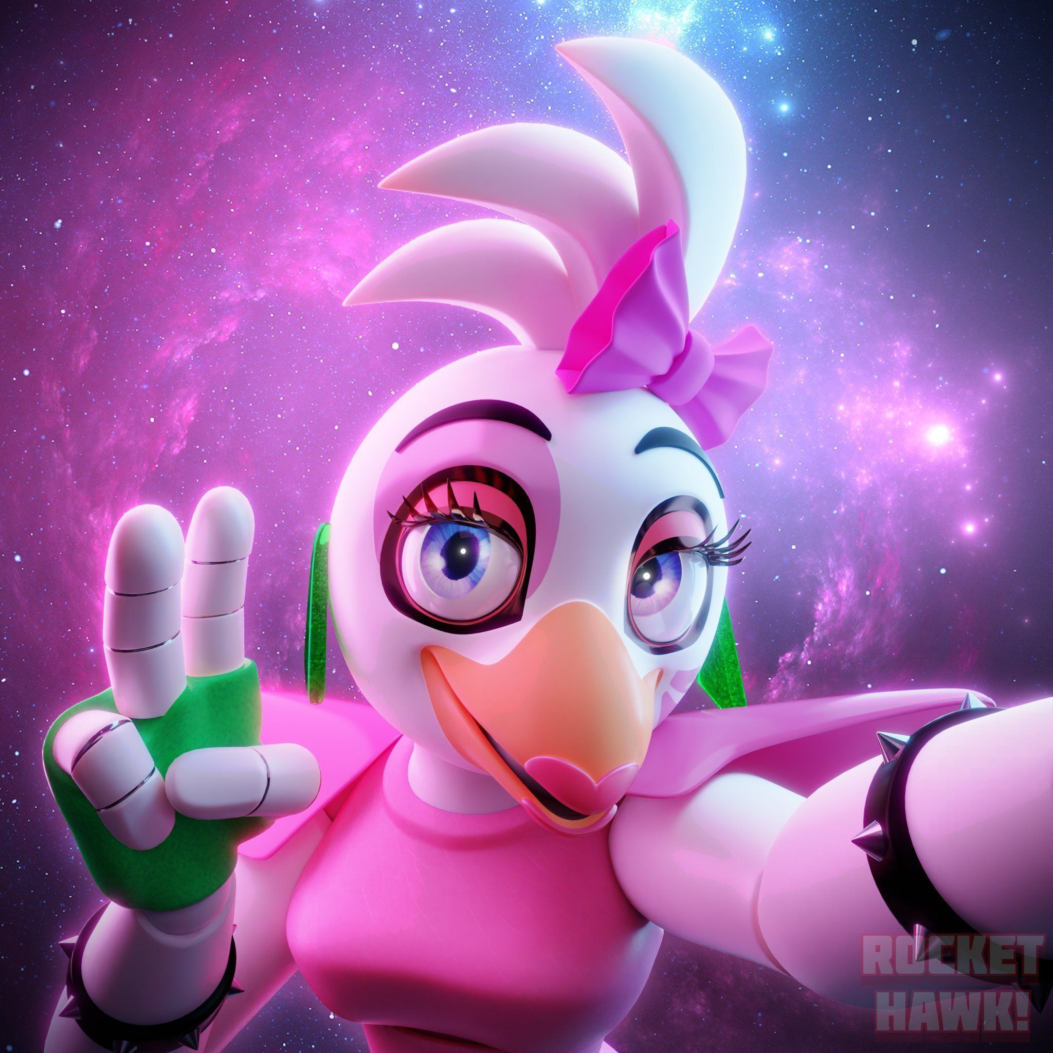 2048x2048 Glamrock Chica Wallpaper
