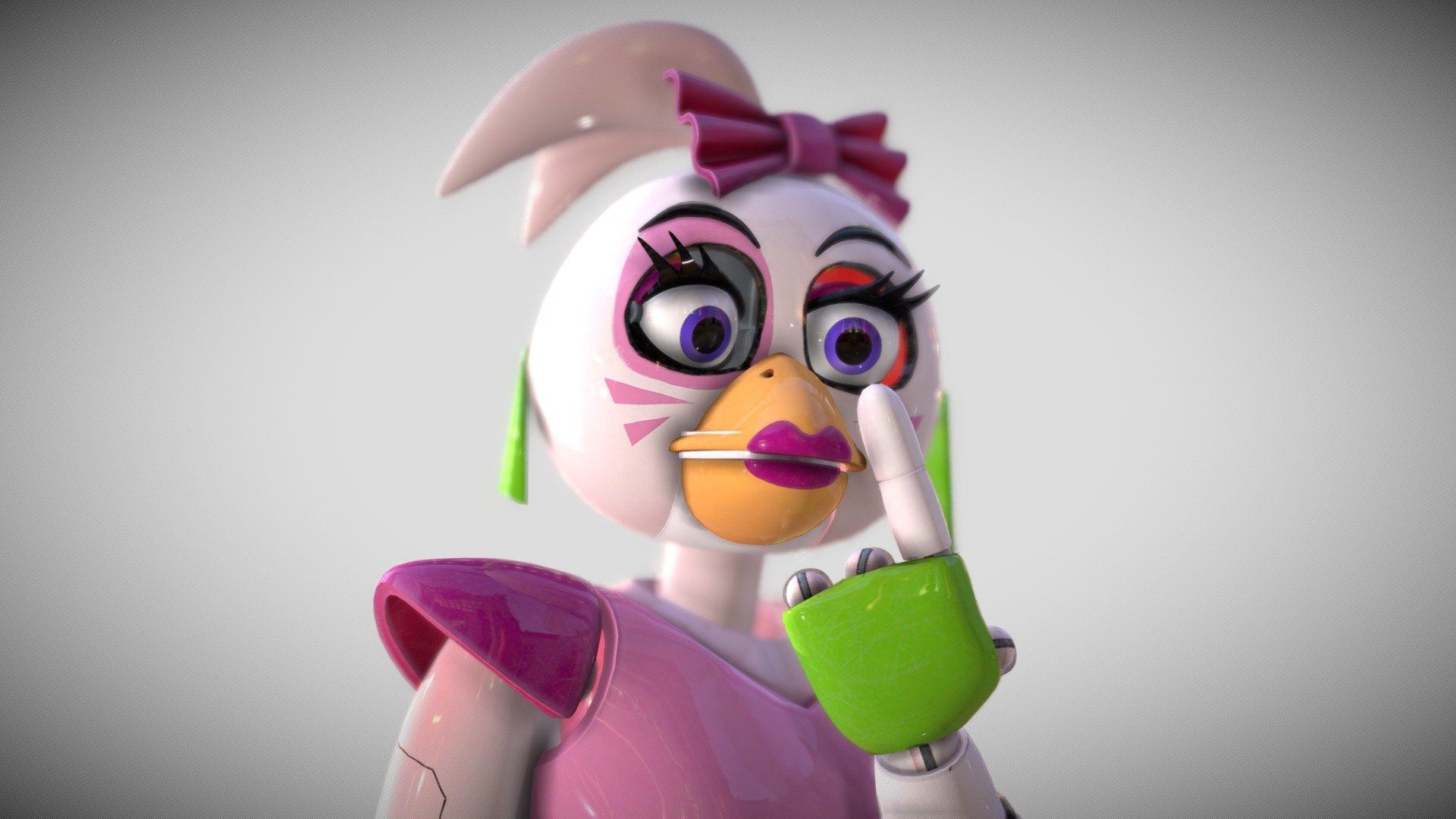 1920x1080 Kawaii Glamrock Chica .blend Free 3D model by Faertoon [301b41d]