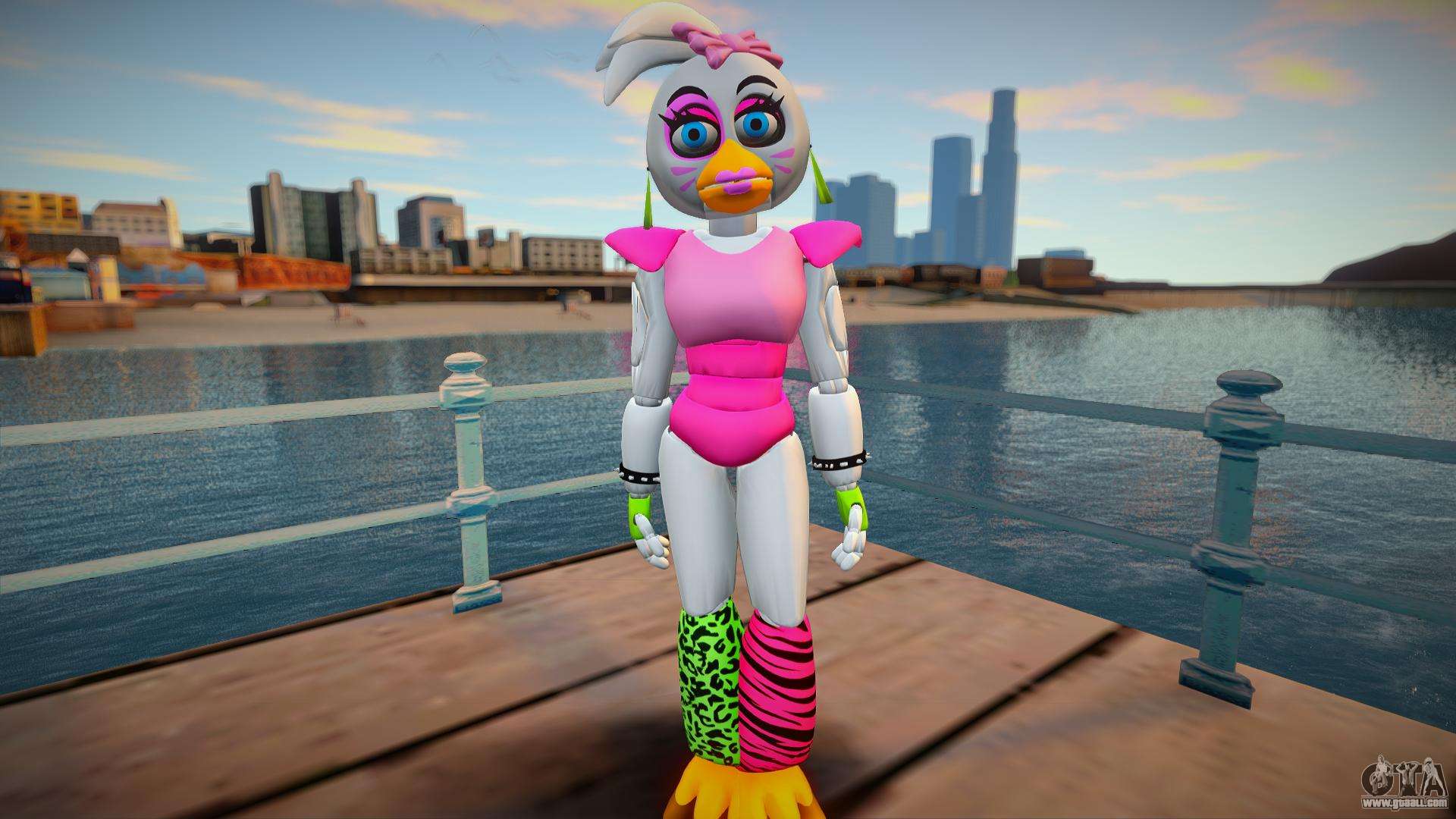 1920x1080 Glamrock Chica Nights at Freddys Securit for GTA San Andreas
