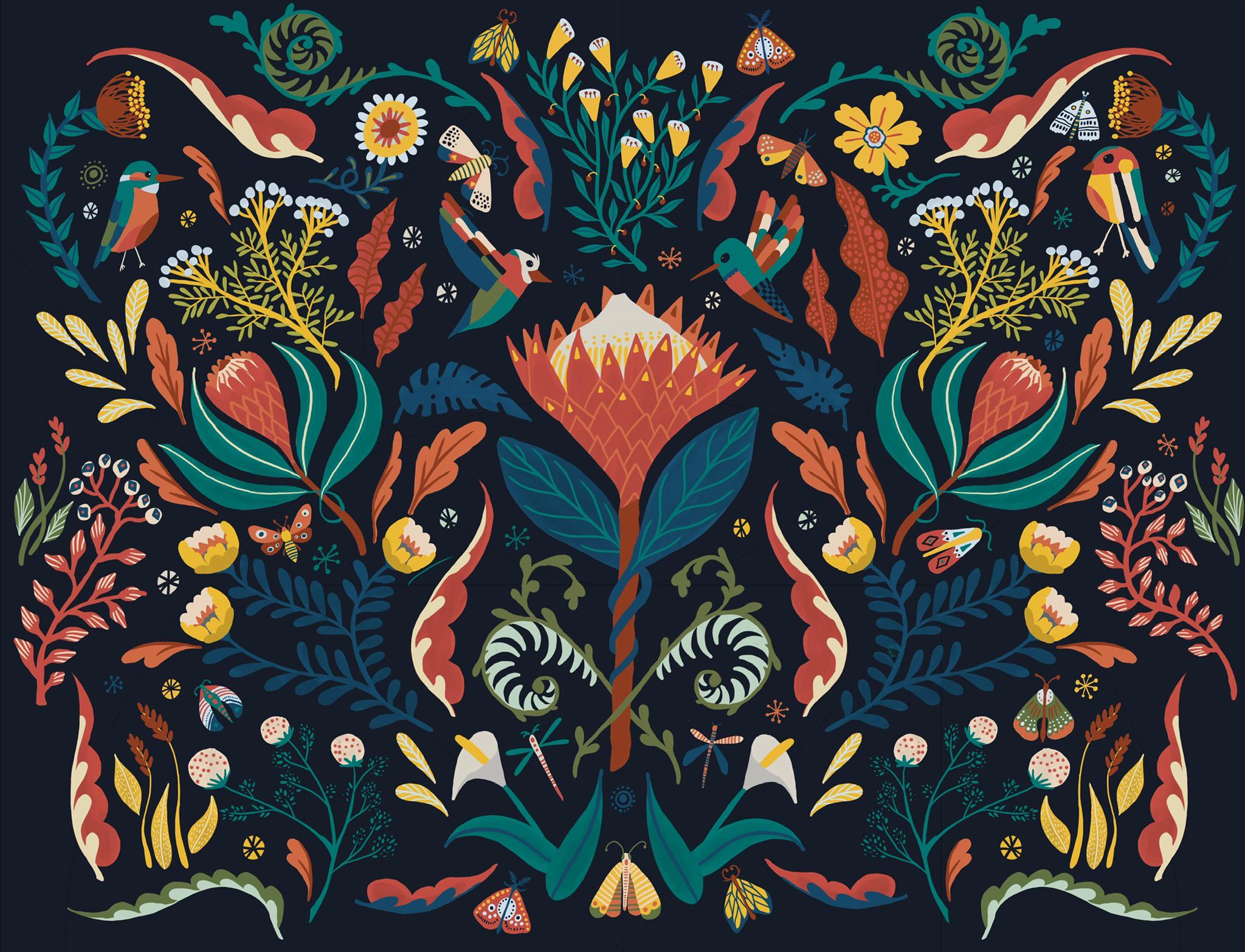 2048x1566 A custom wallpaper featuring indigenous South African flowers