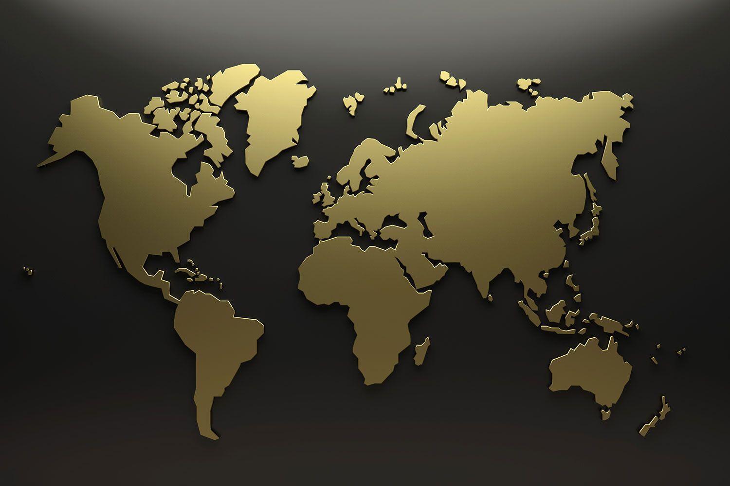 Hình nền máy tính bản đồ thế giới vàng 1500x1000