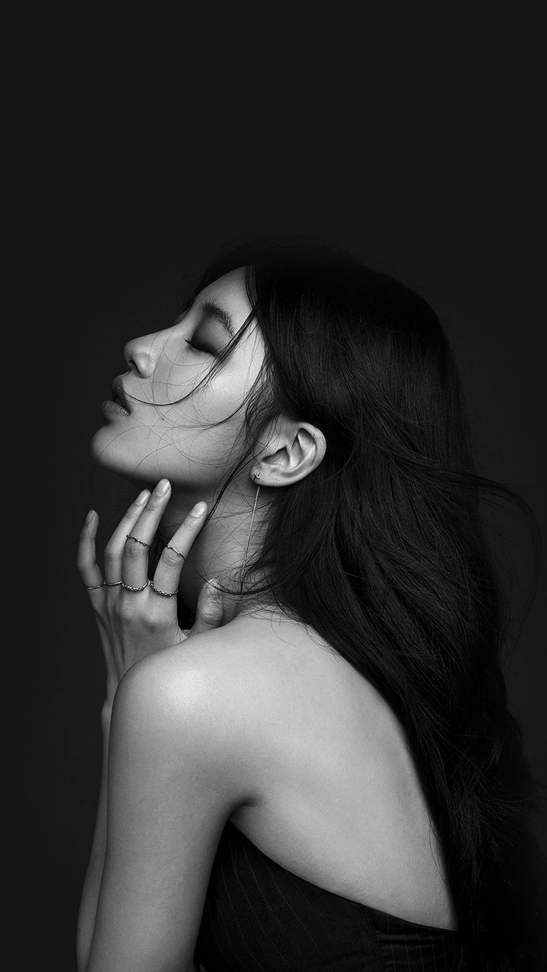 1080x1920 Download Dark Girl Side Profile Photohoot Wallpaper