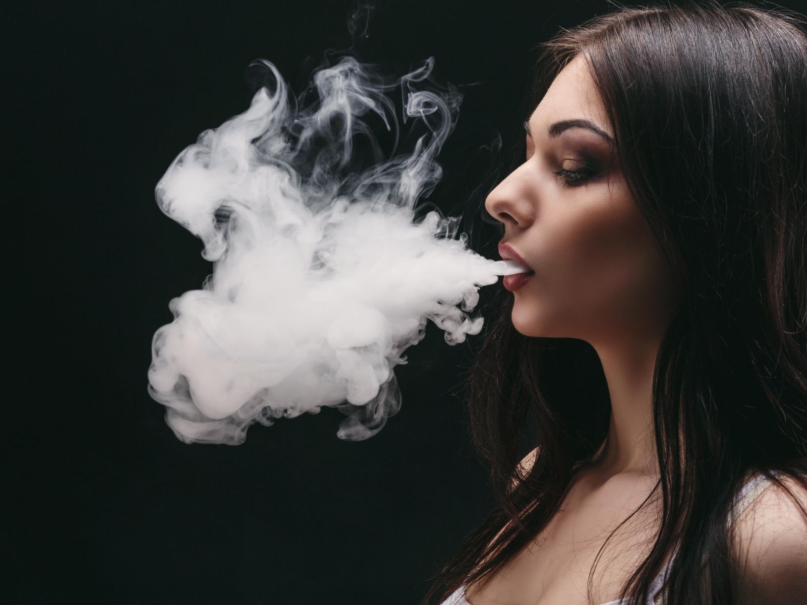 1600x1200 Smoke Girl Dark Hairs 1600x1200 Resolution HD 4k Wallpaper, Image, Background, Photo and Picture