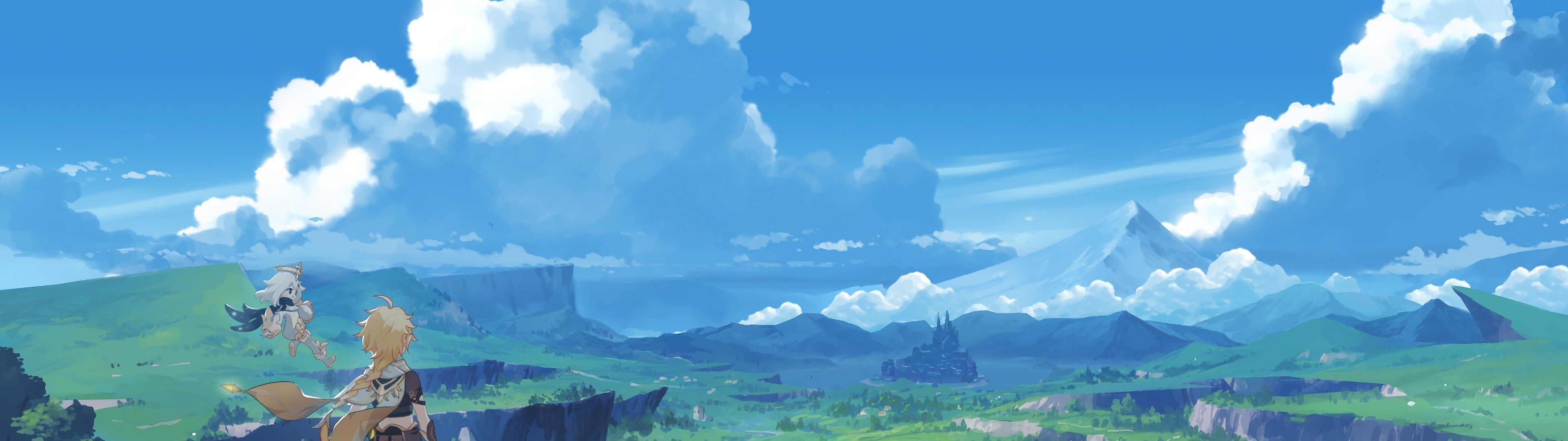 3840x1080 Wanted to share my wallpaper. Genshin Impact
