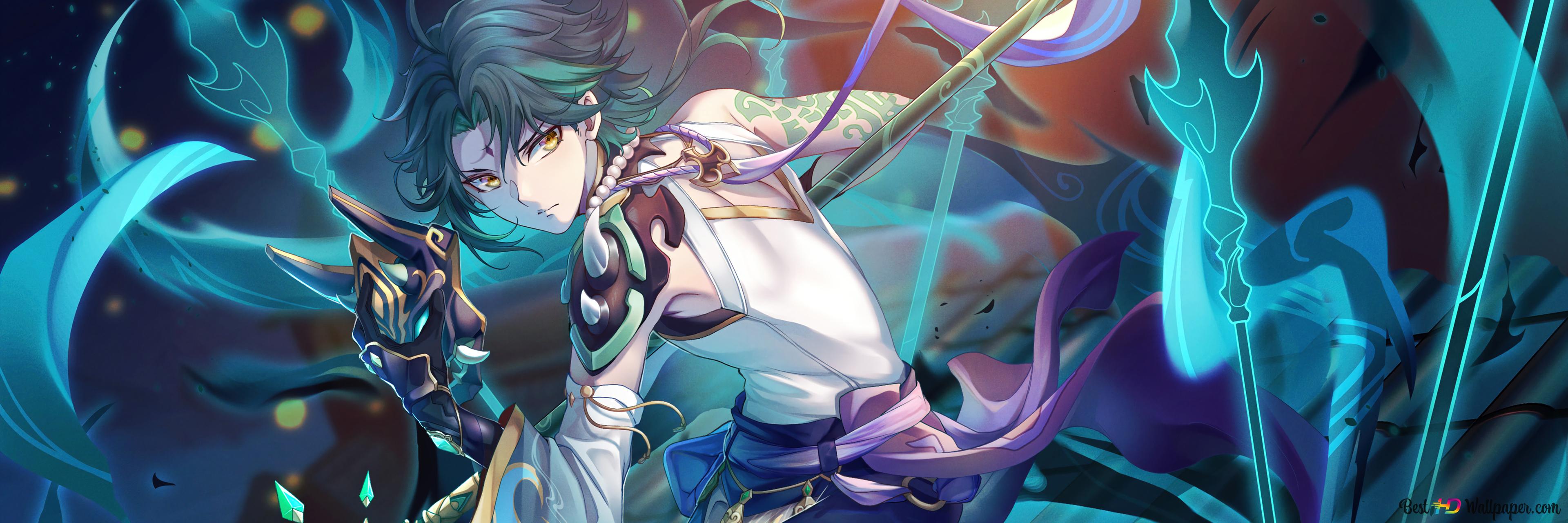 3840x1280 Xiao : Genshin Impact [Anime Video Game] 4K wallpaper download