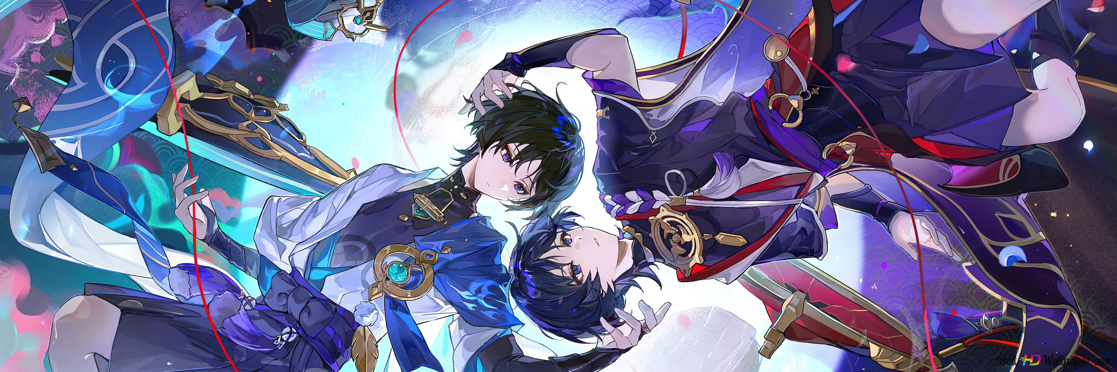 3840x1280 Wanderer 'Scaramouche' Impact [Anime Video Game] 4K wallpaper download