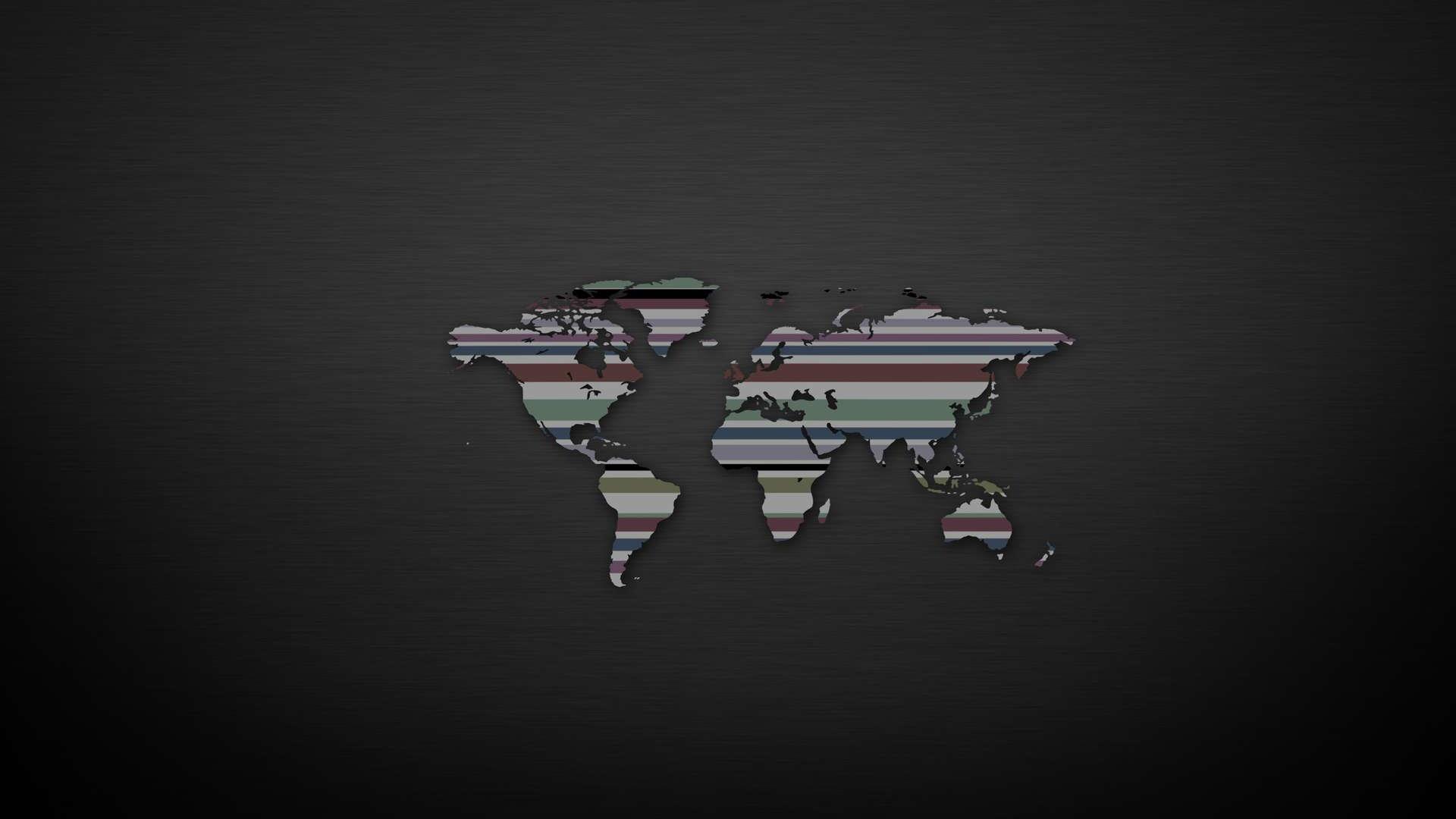 1920x1080 World map. Wallpaper for Android