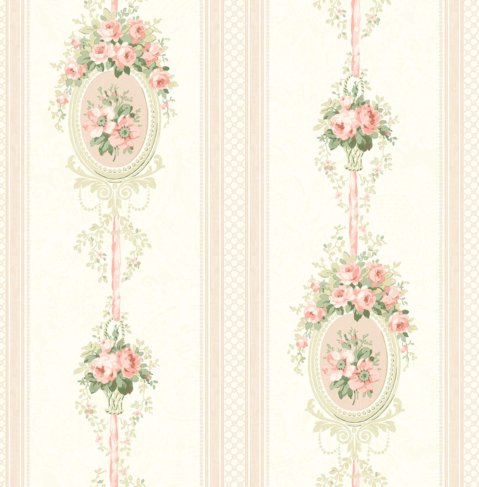 1965x2000 Cameo Stripe Wallpaper in Rosy FS50411 from Wallquest