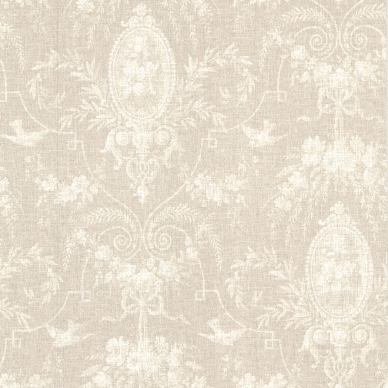 1280x1280 La Belle Maison Flourish Cameo Fleur Latte Wallpaper 302 66818