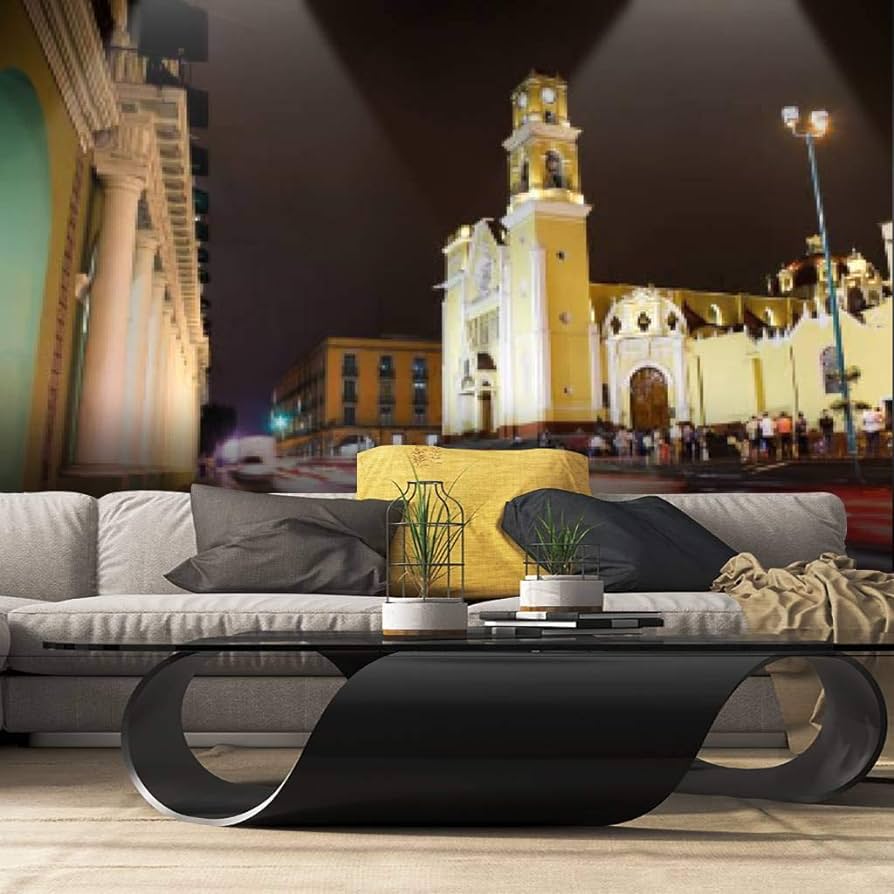 894x894 RECETHROWS Wall Mural Cathedral of Xalapa Veracruz Mexico Peel and Stick Wallpaper Self Adhesive Wallpaper Large Wall Sticker Removable Vinyl Film Roll Shelf Paper Home Decor : כלי עבודה ושיפוץ ביתי