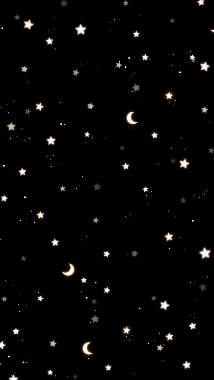 736x1307 moon & stars wallpaper // black. Moon and stars wallpaper, Black phone wallpaper, Star wallpaper