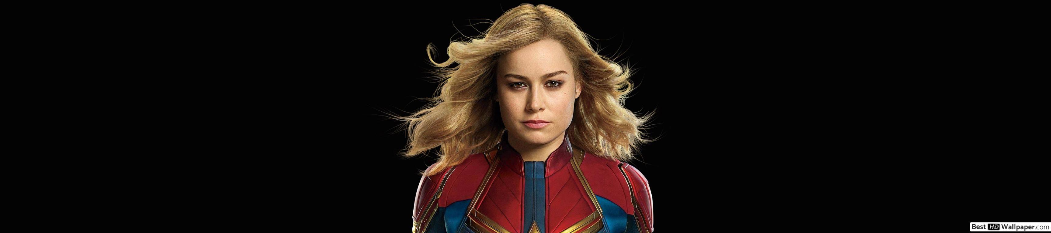 3456x768 Captain Marvel Brie Larson HD Wallpaper Stream 4K Online