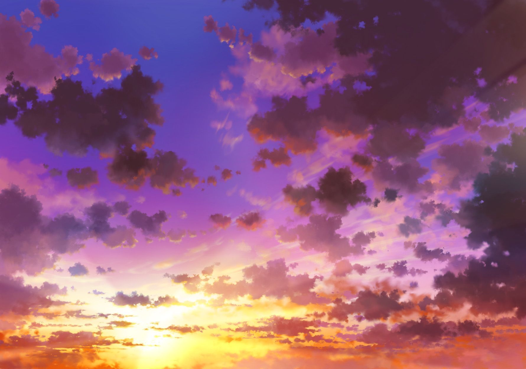 1781x1250 Anime Sky Wallpaper