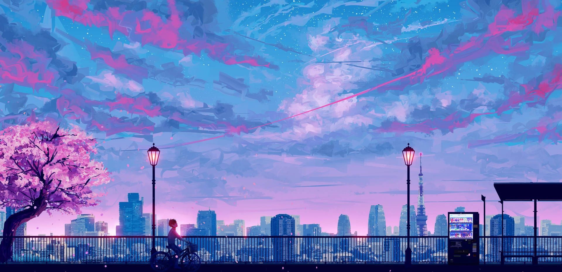 Pink Anime Sky Wallpapers - Top Free Pink Anime Sky Backgrounds ...