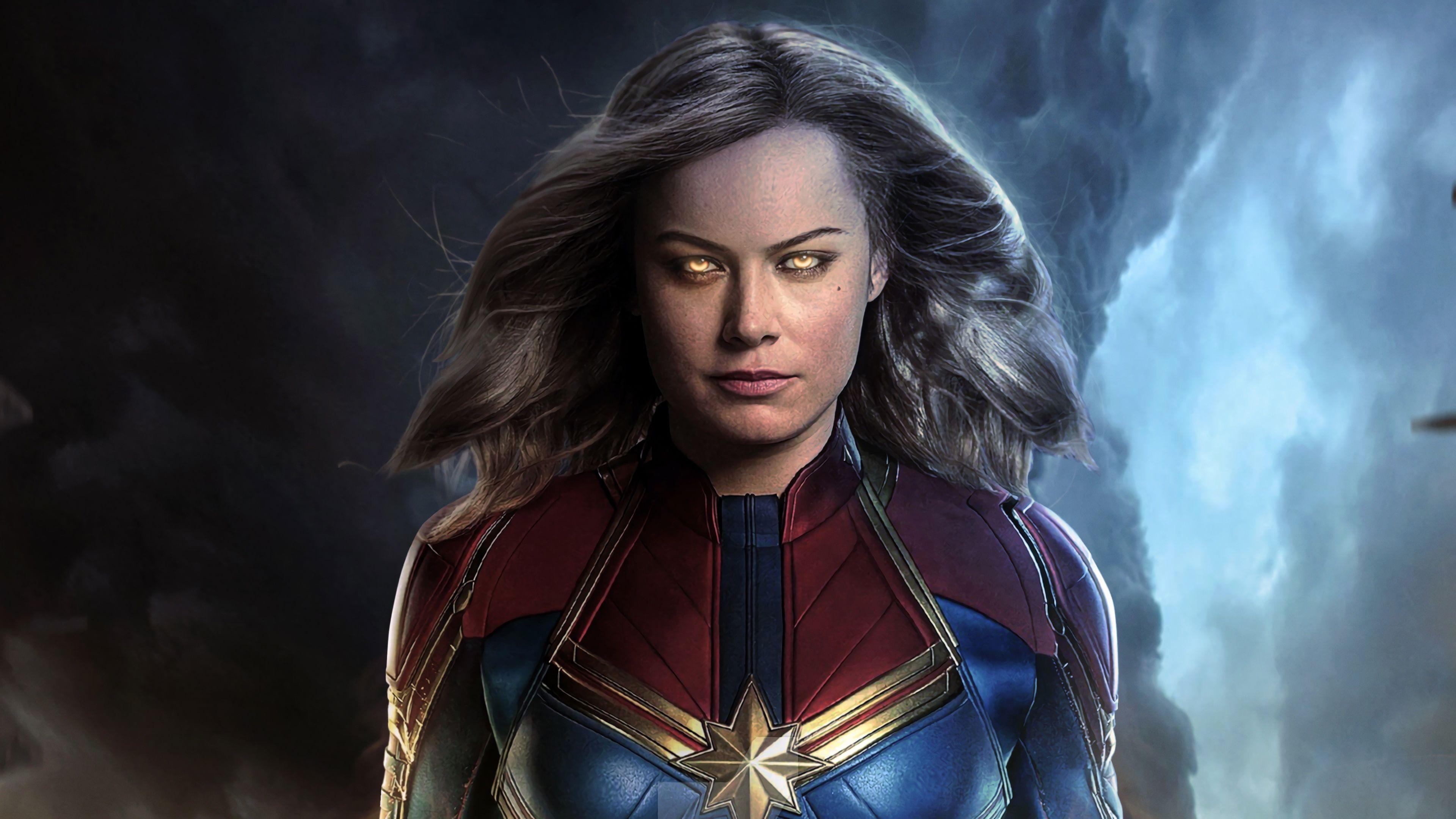 3840x2160 Wallpaper 4k Captain Marvel Movie 2019 Brie Larson as Carol Danvers 4K Wallpaper Captain Marvel (Carol Danvers), Captain Marvel (Movie 2019)