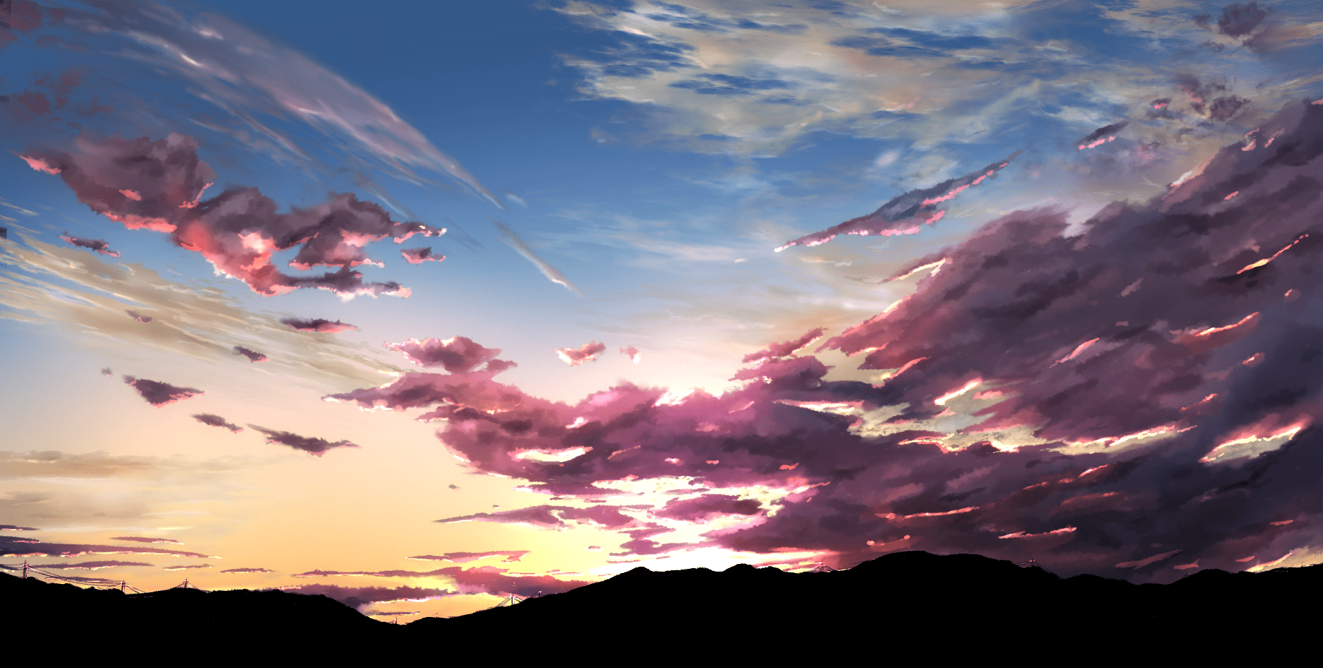 1920x970 Anime Sky Wallpaper