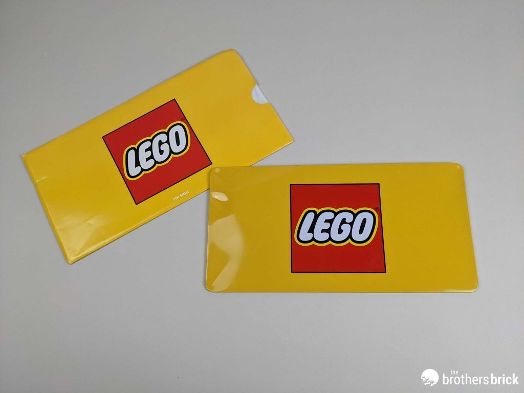 1024x768 LEGO VIP Rewards 5007159: LEGO Logo Tin Sign sign of our disappointment [Review] Brothers Brick. The Brothers Brick