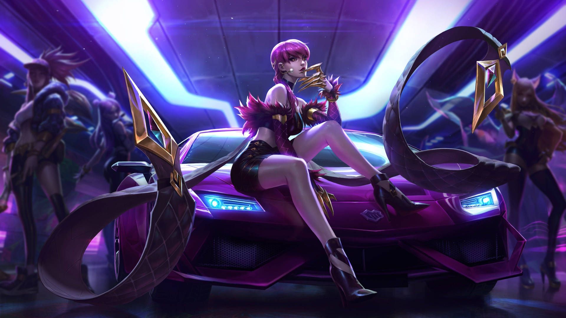 1920x1080 Download Evelynn With Gold Claws In KDA More Wallpaper