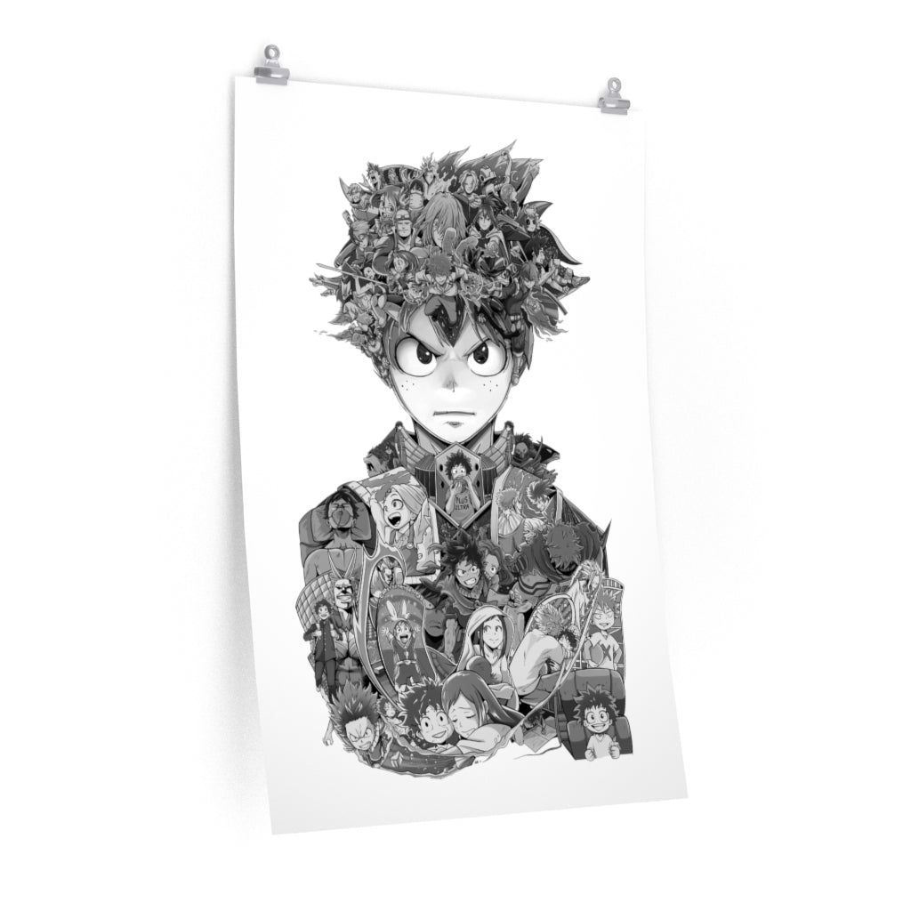 1024x1024 DEKU BLACK & WHITE POSTER