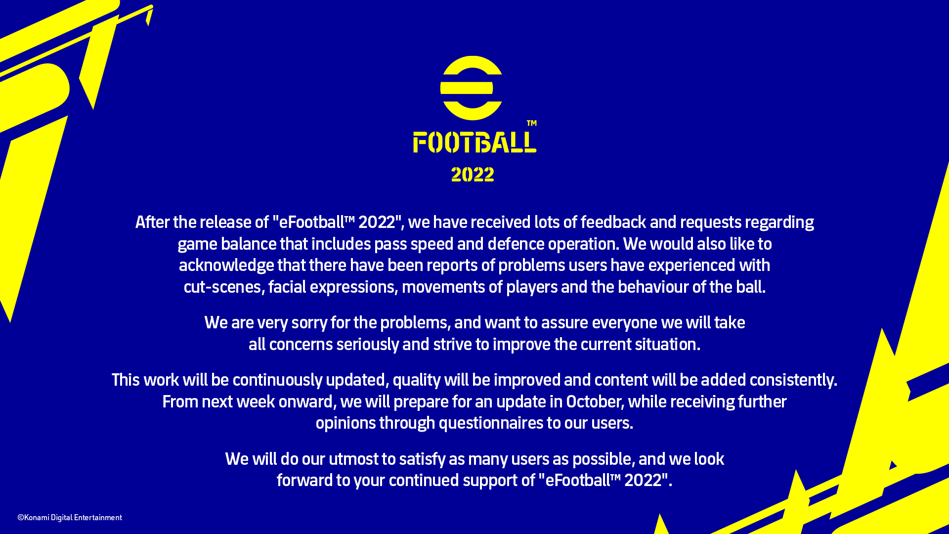 1920x1080 eFootball on X: Important info for #eFootball fans / X