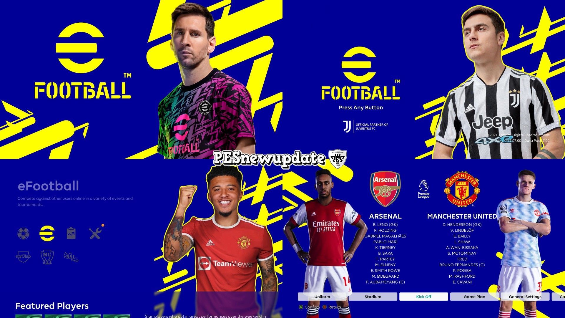 1920x1080 PES 2021 Menu Mod eFootball by PESNewupdate PESNewupdate.com. Free Download Latest Pro Evolution Soccer Patch & Updates