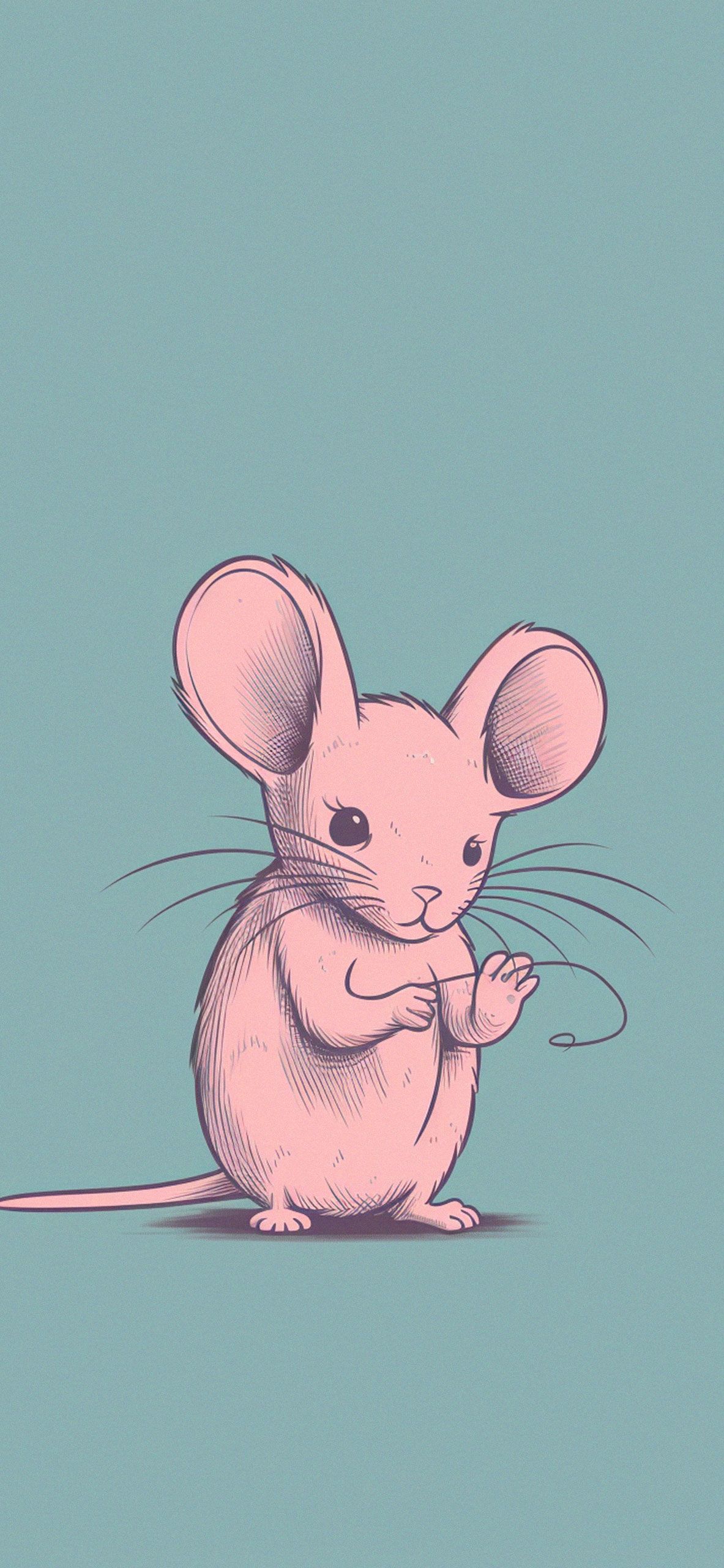 1183x2560 Pink Mouse Blue Wallpaper Mouse Wallpaper for iPhone 4k
