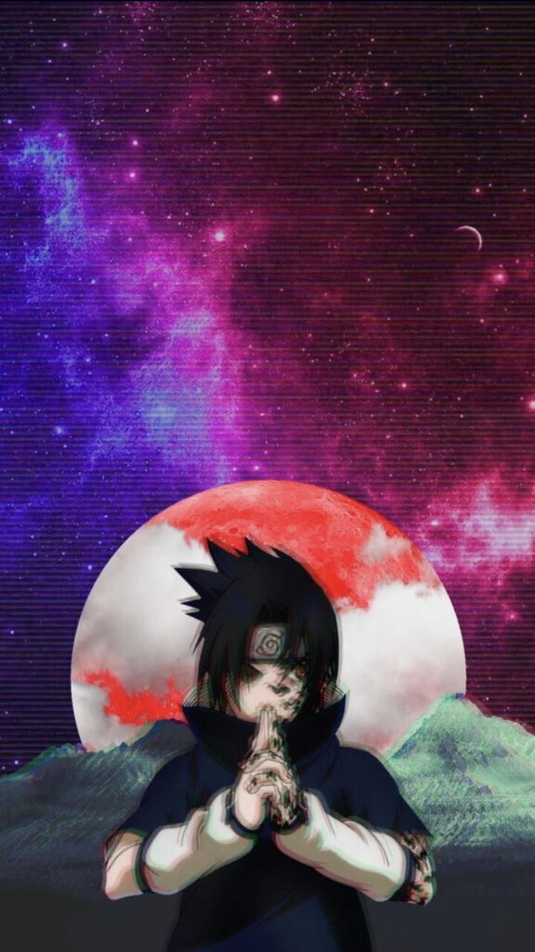 750x1334 New Sasuke Wallpaper (made the background from scratch). Let me know if you guys like it!!