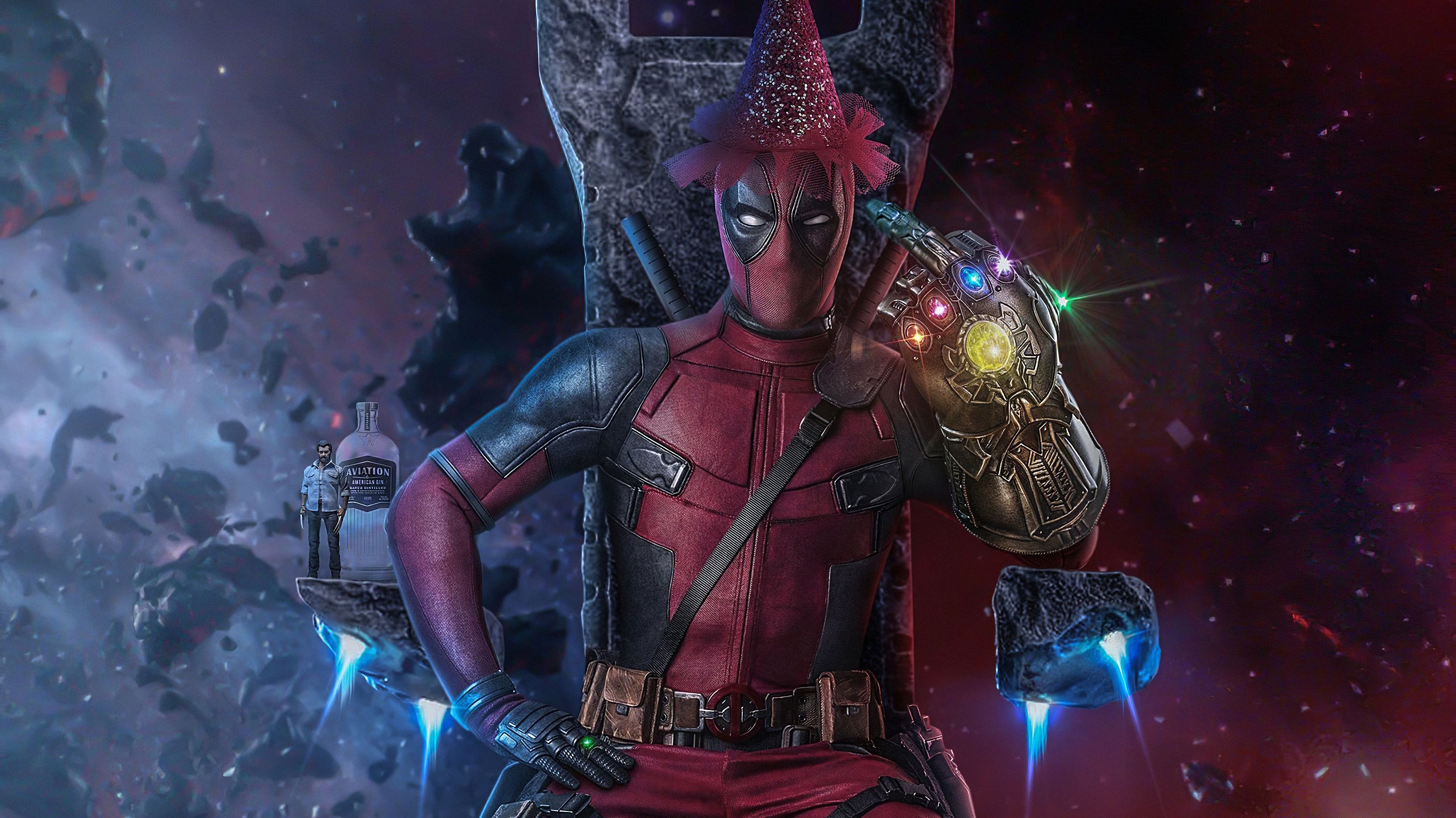 3276x1842 Deadpool Thanos Infinity Gauntlet, HD Superheroes, 4k Wallpaper, Image, Background, Photo and Picture