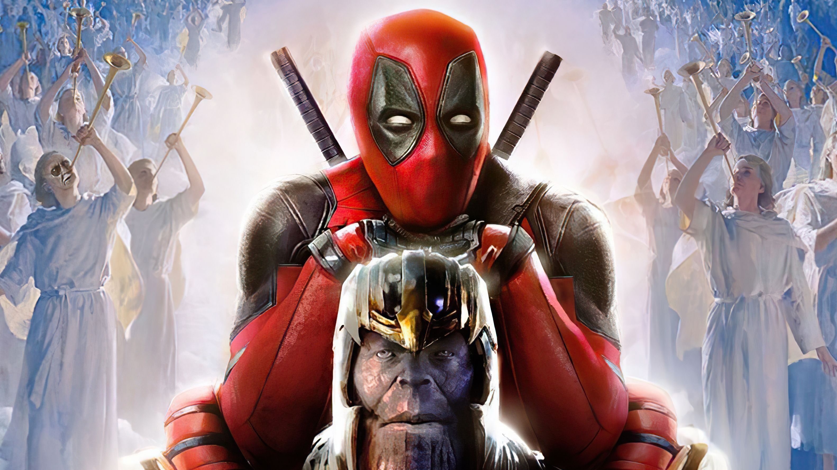 3164x1779 Deadpool Over Thanos, HD Superheroes, 4k Wallpaper, Image, Background, Photo and Picture