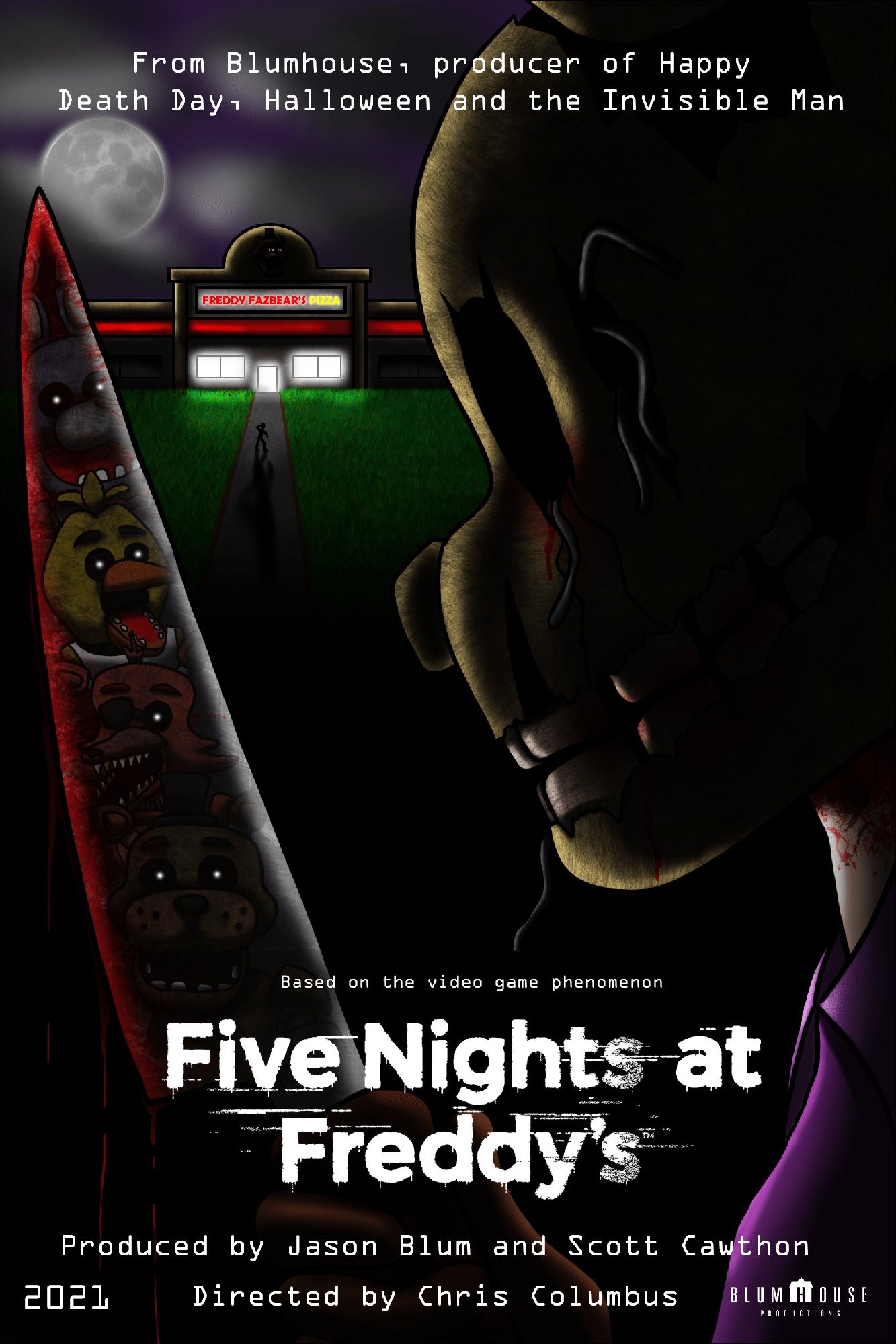 1333x2000 If the FNaF movie poster isn't like this, I swear.(Not mine, btw)