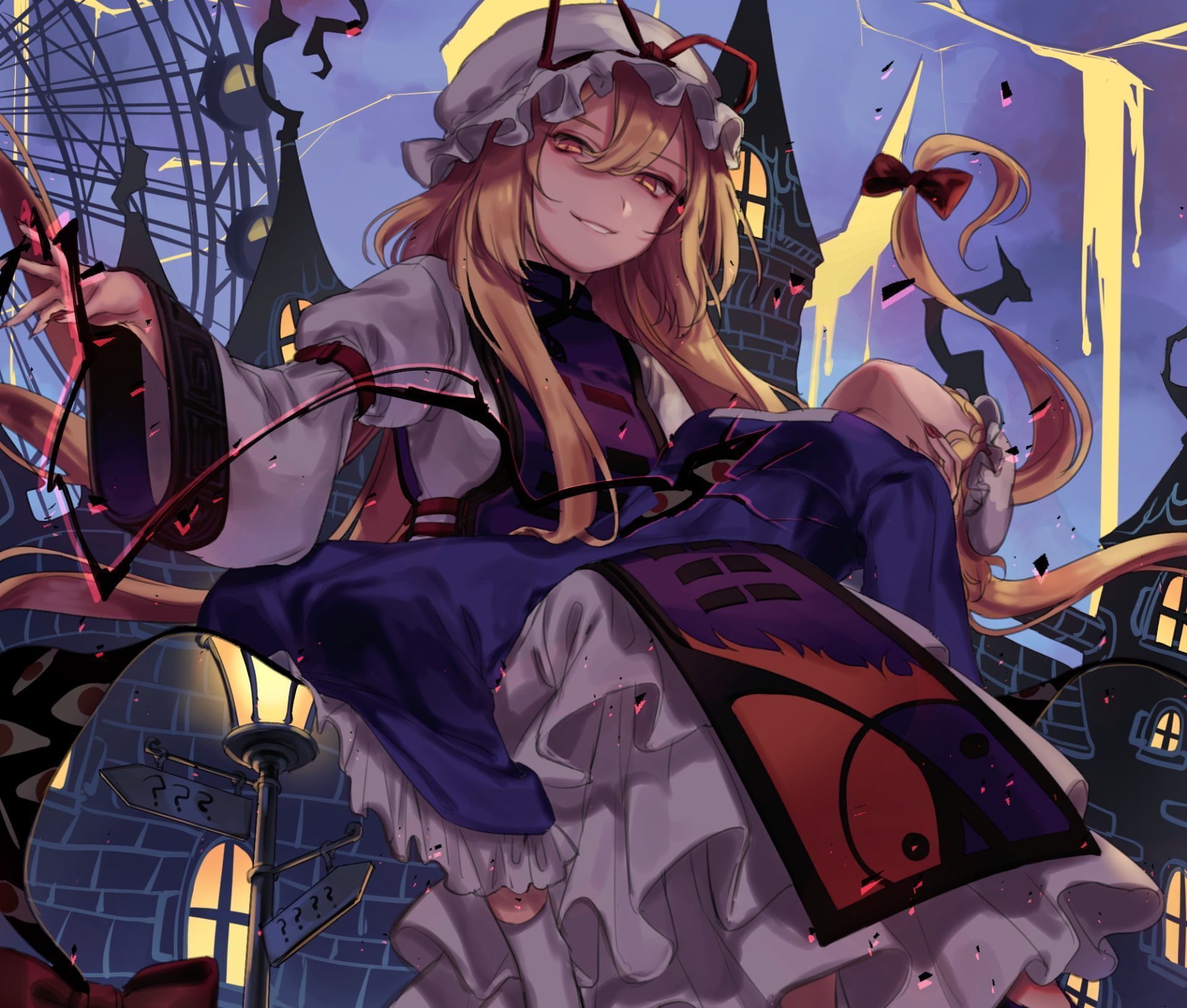 1920x1632 Anime #Touhou Maribel Hearn Yukari Yakumo P #wallpaper #hdwallpaper #desktop. Anime, Character illustration, Touhou anime