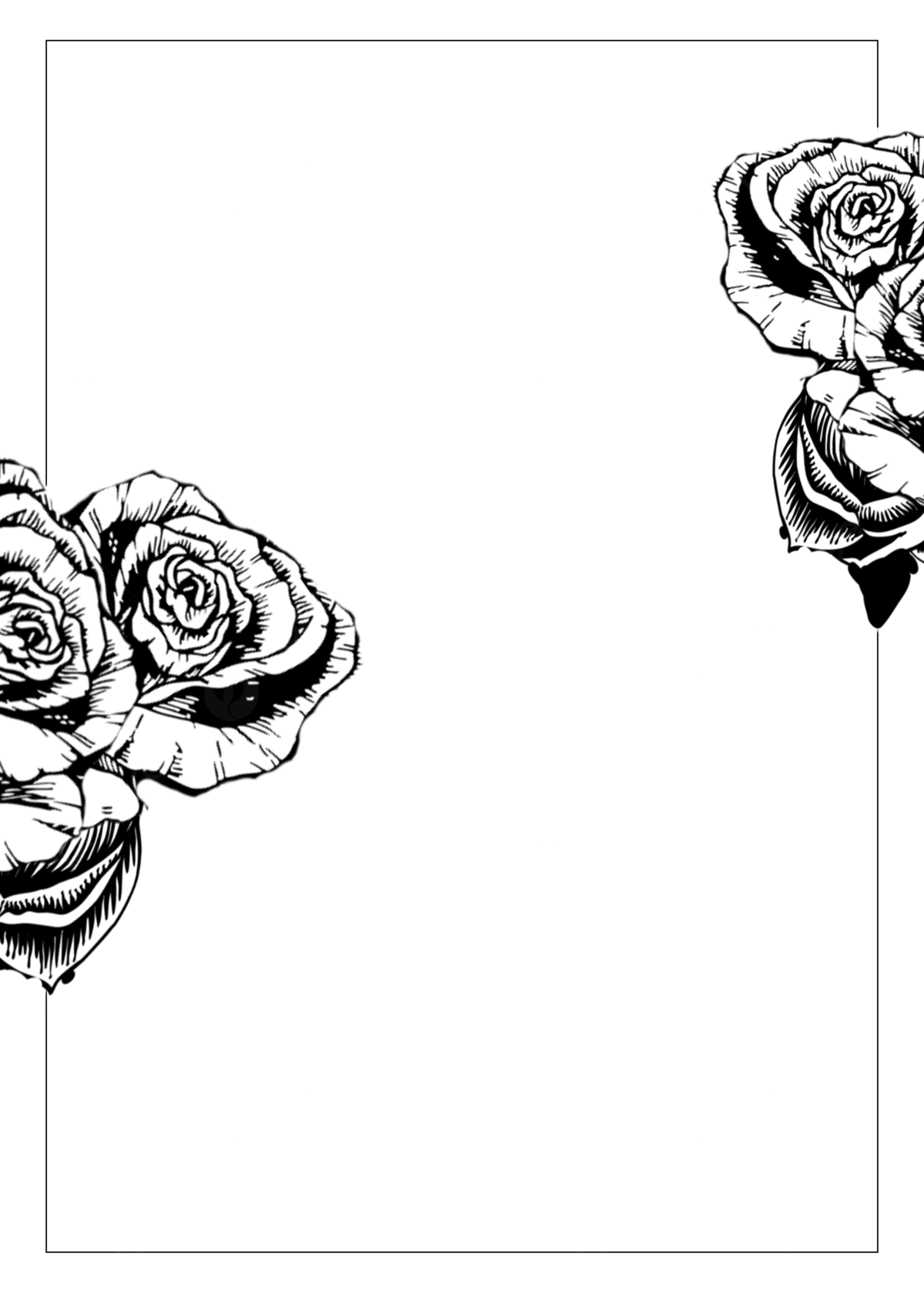 1200x1680 Simple Black And White Line Flower Line Frame Background Wallpaper Image For Free Download