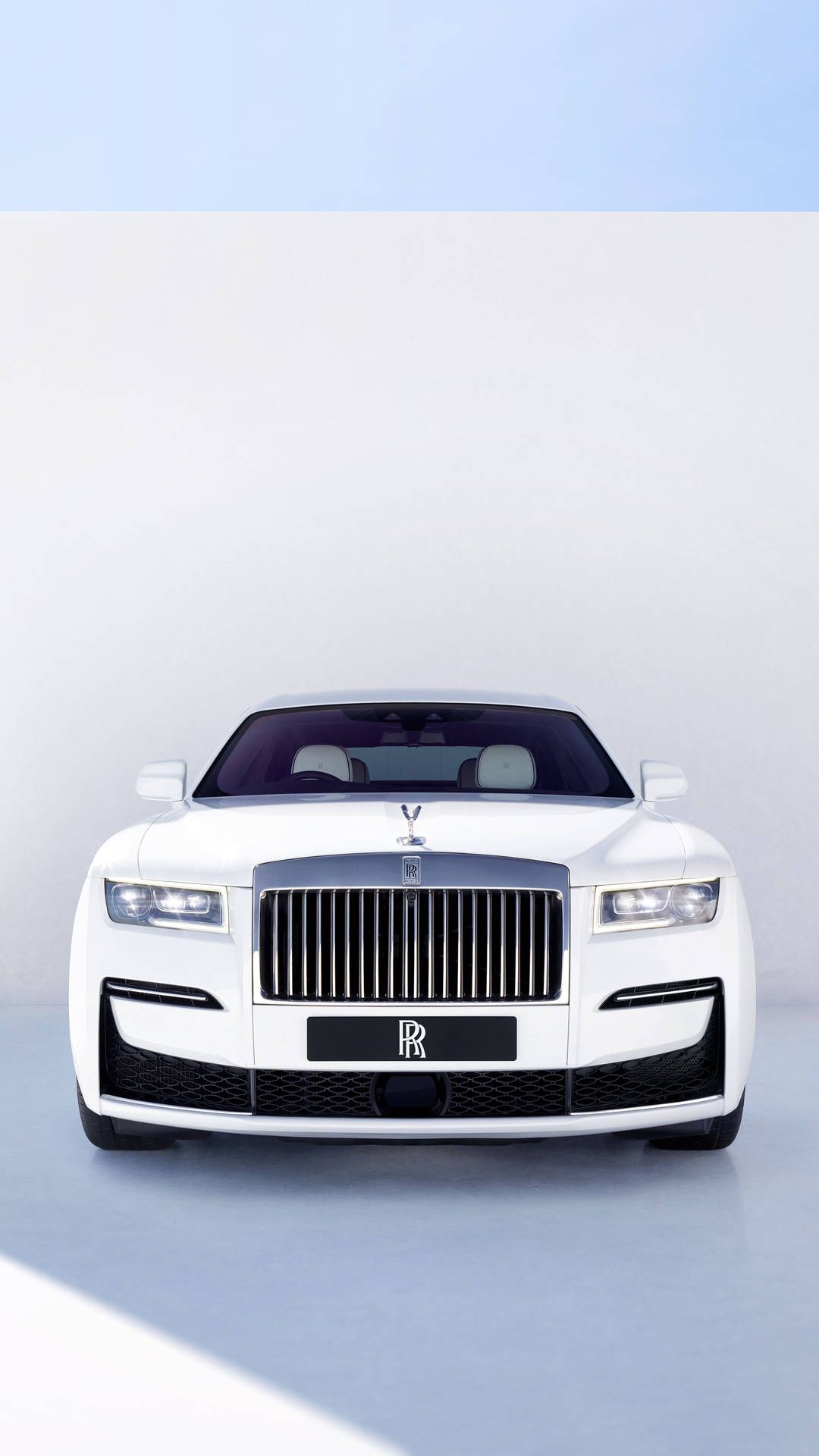 1080x1920 Download Rolls Royce 4K Ghost On White Aesthetic Wall Wallpaper