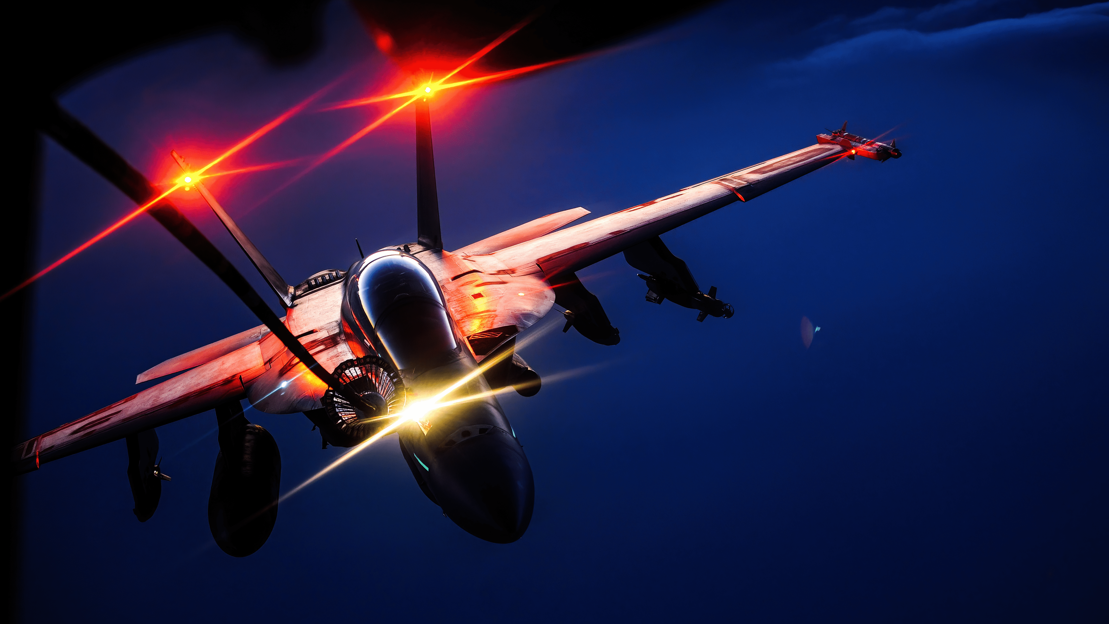 3840x2160 F A 18 Fighter Jet Refueling At Dusk [3840x2160]