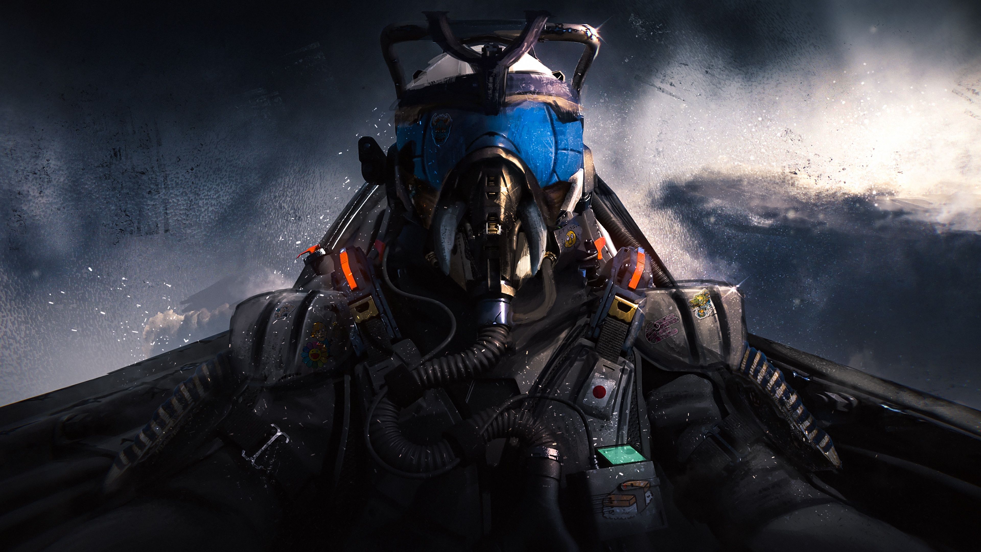 3840x2160 Fighter Pilot Wallpaper 4K, Fighter jet, Kamikaze, Aviator