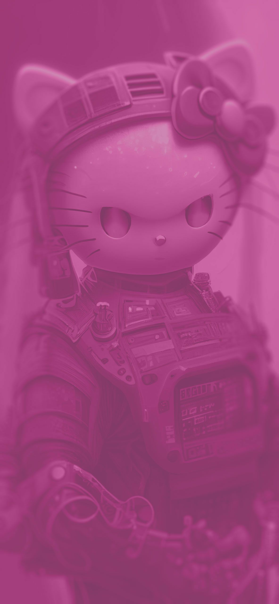 1183x2560 Hello Kitty x Cyberpunk Wallpaper Kitty Wallpaper iPhone