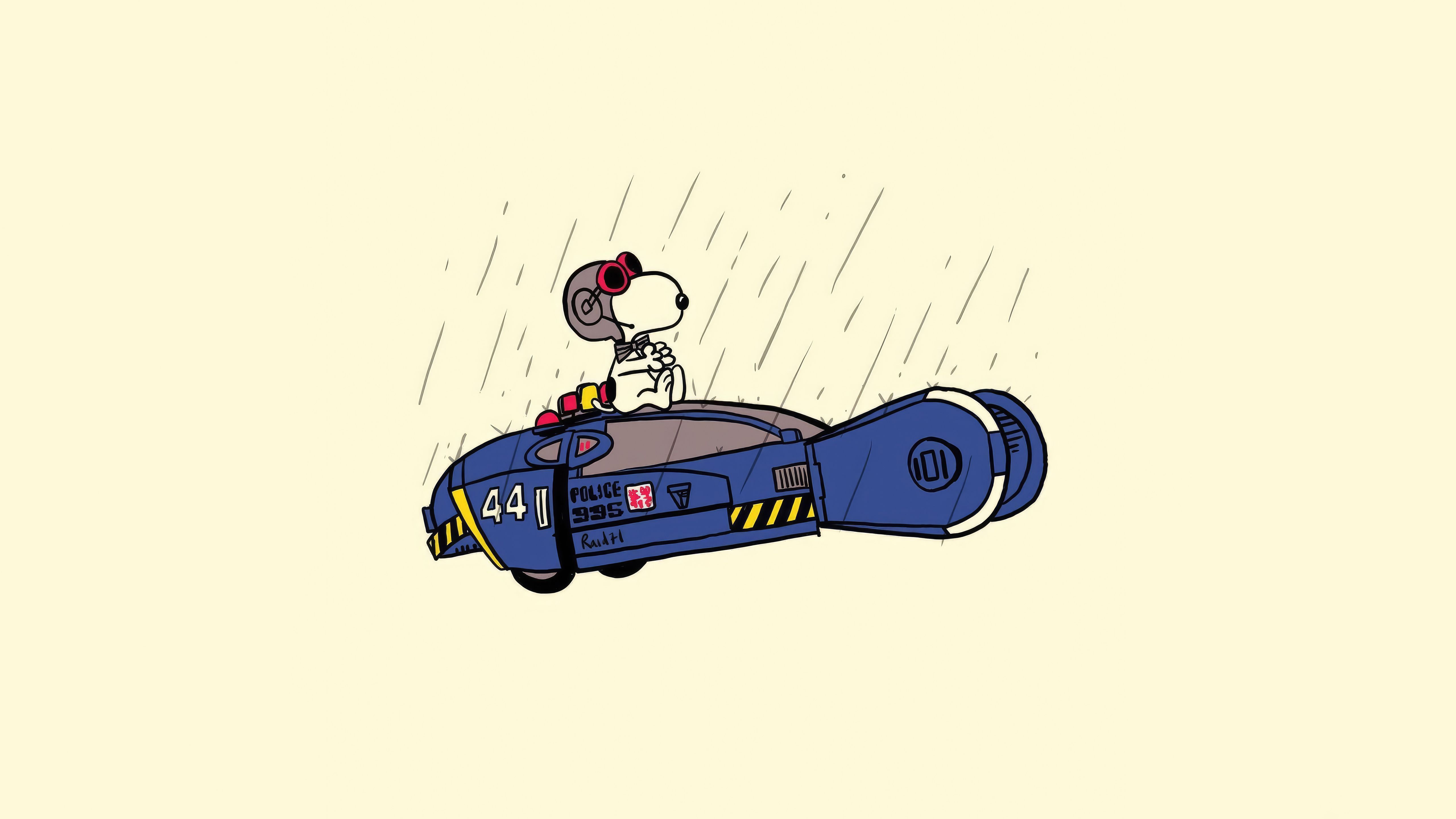 5120x2880 Snoopy X Blade Runner Minimal Wallpaper