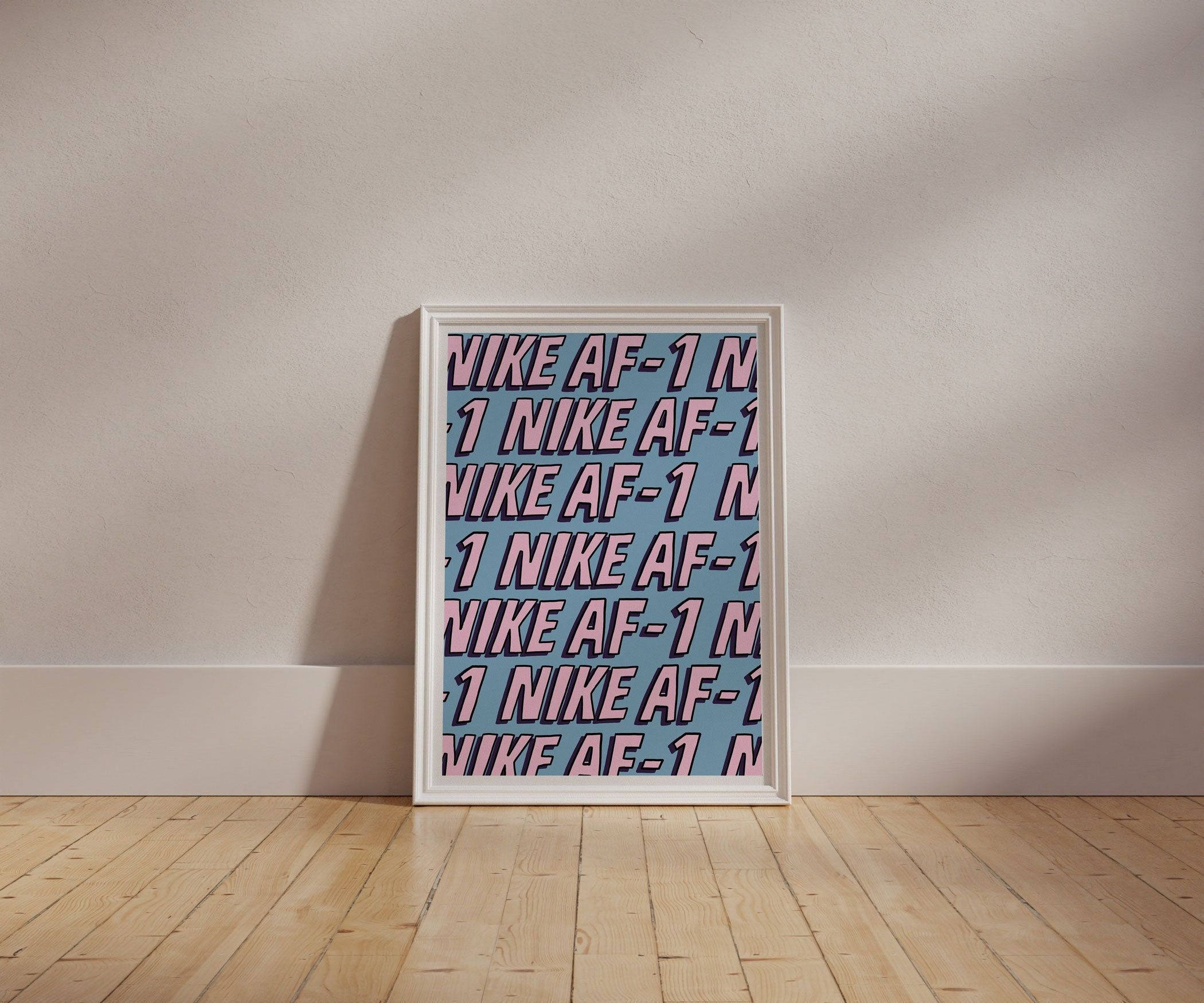 2100x1750 Nike Air Force 1 AF 1 Sneaker Typography Poster Sneaker