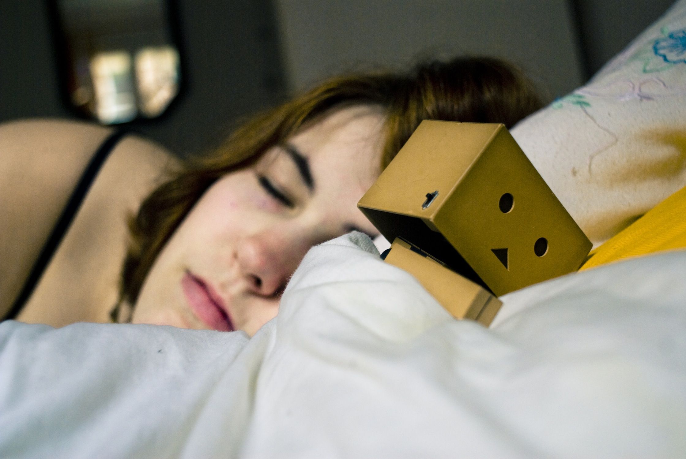 2240x1500 Woman Sleeping with Danbo