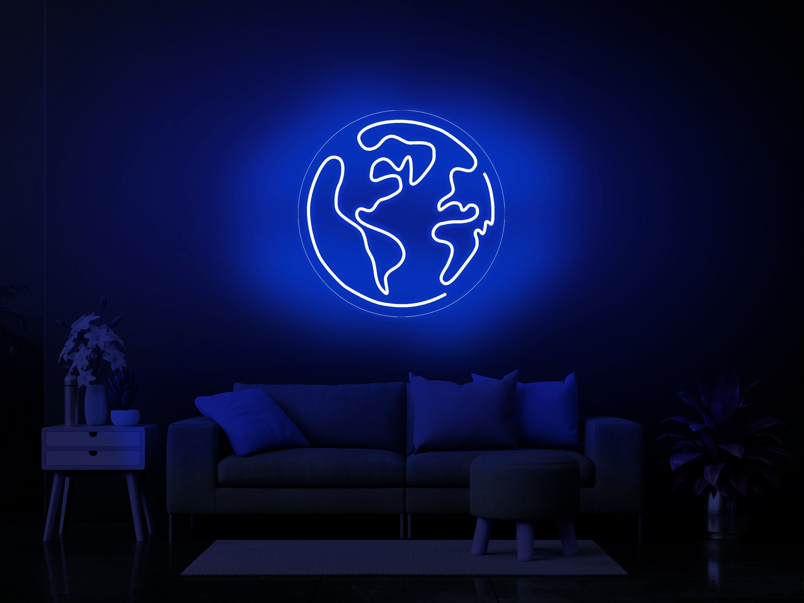2800x2100 Earth Custom Neon Sign LED Neon Sign Earth LED Neon Sign
