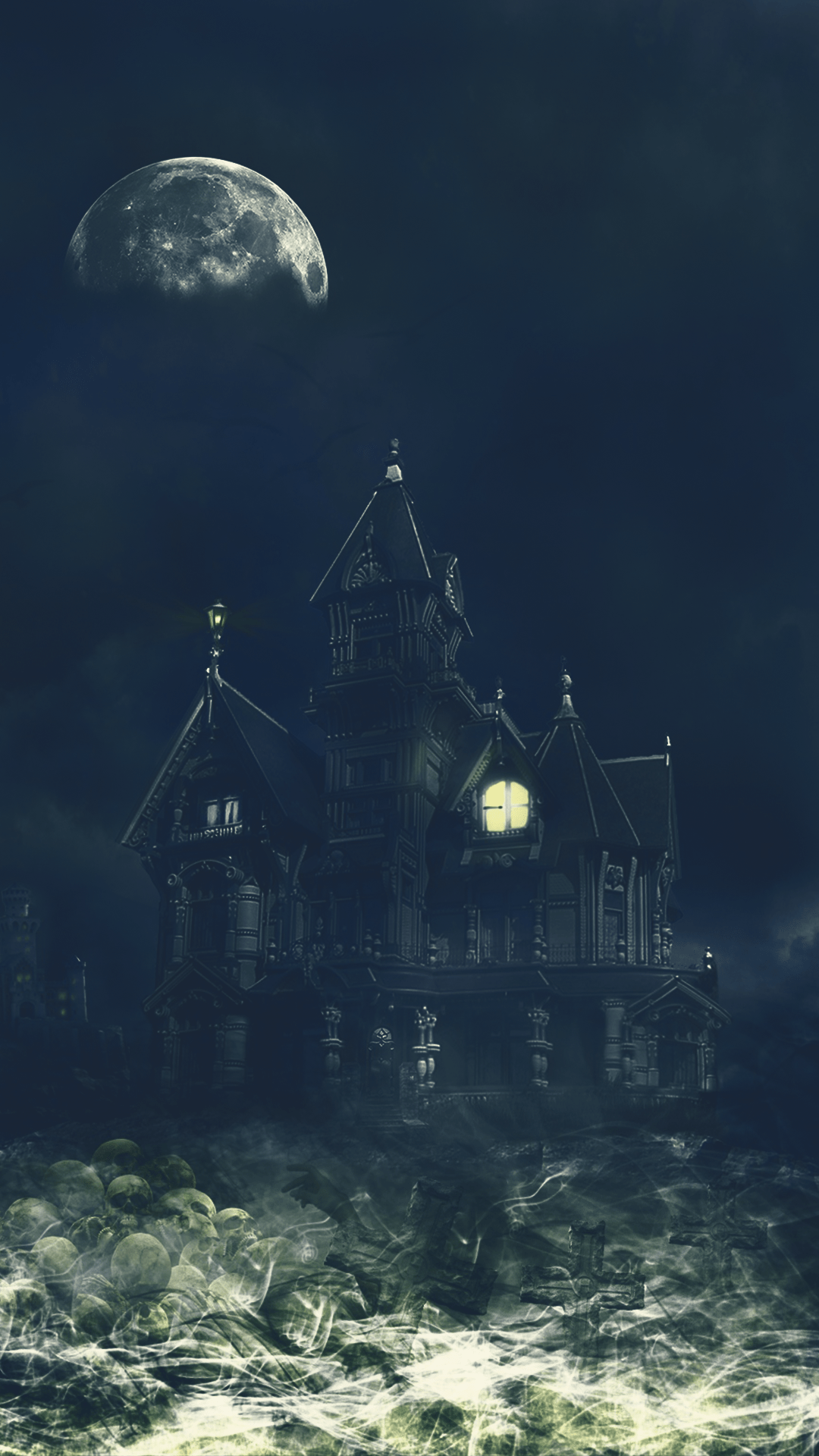 1080x1920 Scary House Wallpaper for Phone
