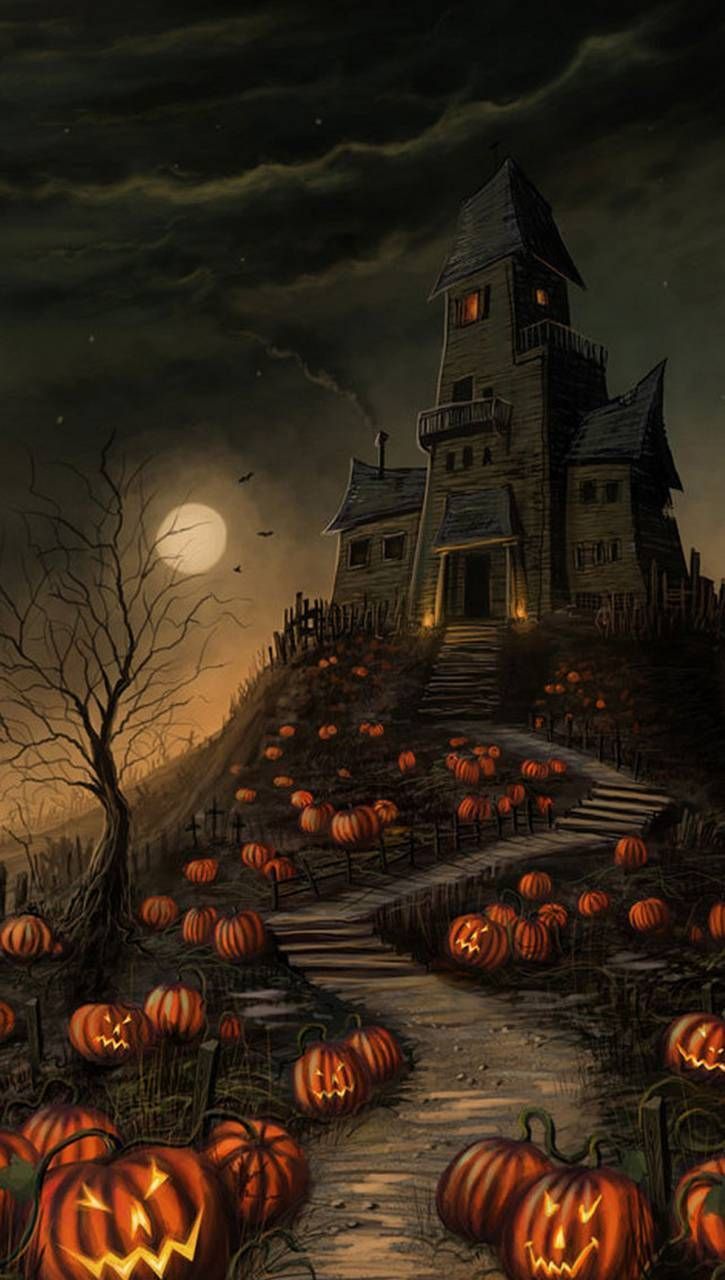 725x1280 Haunted house wallpaper