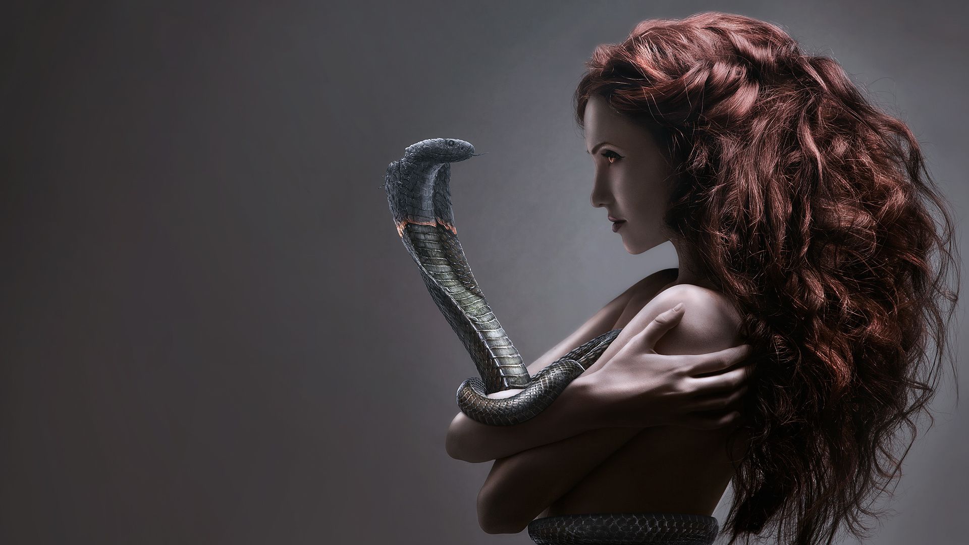 1920x1080 Snake Girl Wallpaper