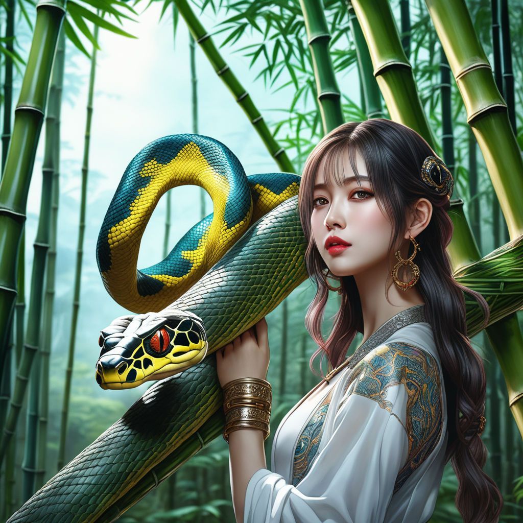 1024x1024 snake girl
