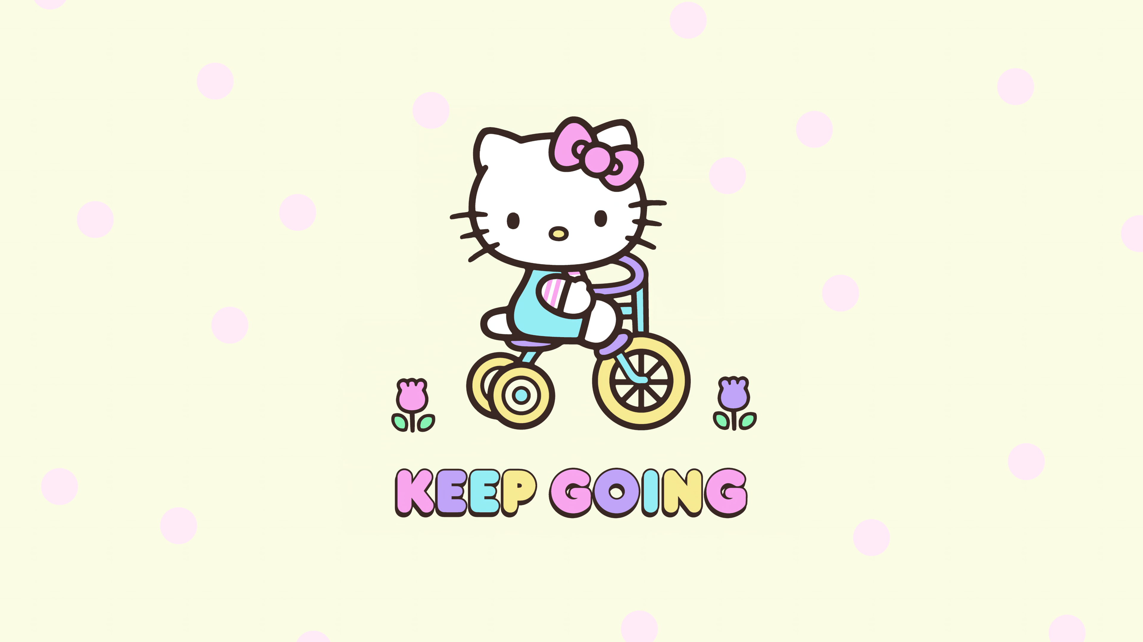 3840x2160 Keep going Wallpaper 4K, Hello Kitty background