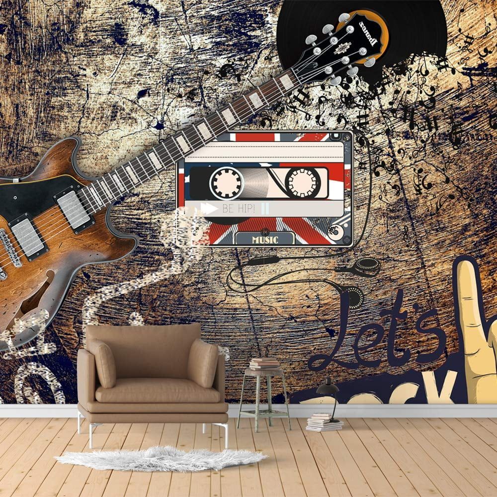1000x1000 Idea4wall 6pcs Vintage Bar Theme Peel and Stick Wallpaper Removable Wall Murals Large Wall Stickers for Home Decoration, 100x24