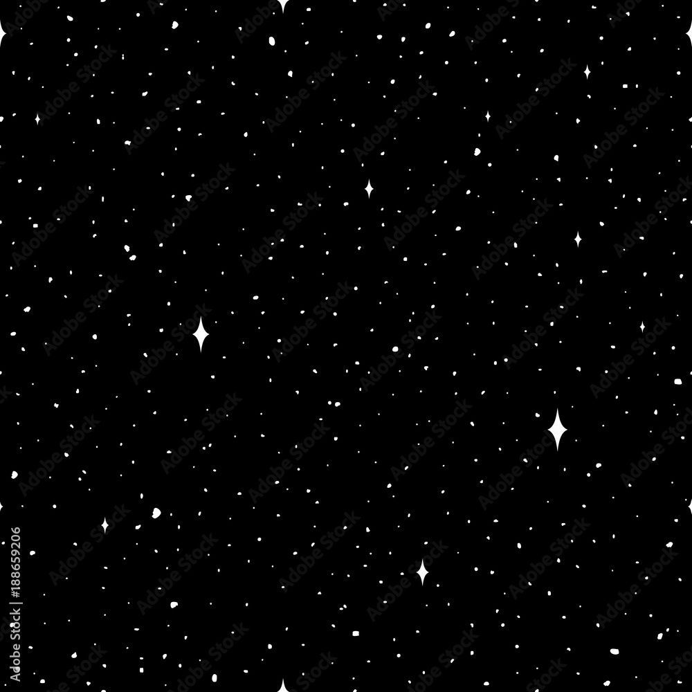 1000x1000 night sky seamless pattern vector space star planet background wallpaper isolated Stock Vector