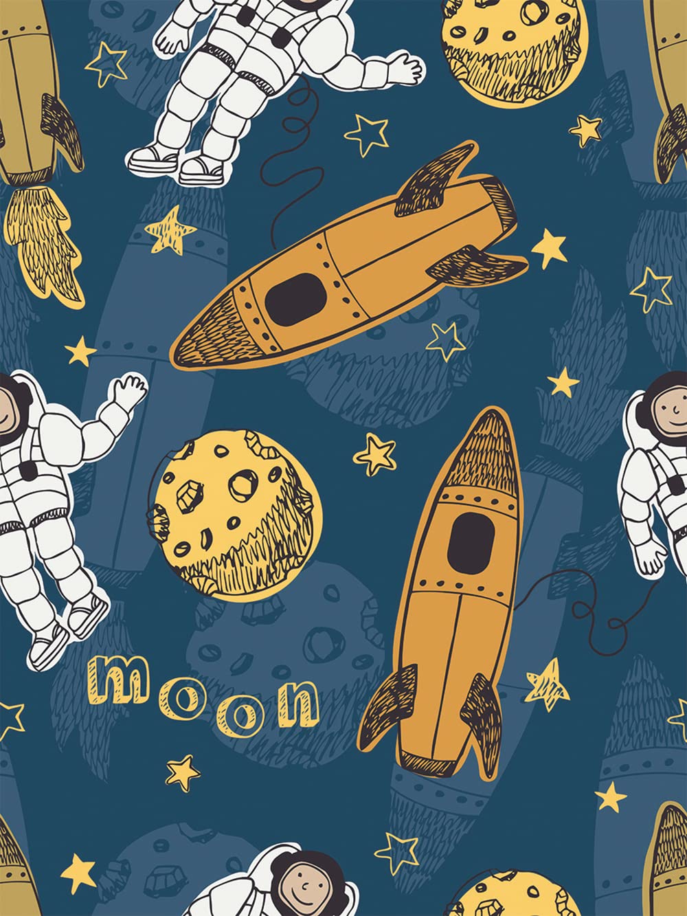 1000x1333 Qoubao Peel and Stick Space Astronaut Wallpaper for Boys Kids Classroom Nursery Bedroom Decal Self Adhesive Vinyl Planet Rocket Kids Contact Paper Shelf Liner Roll 17.7X117 Inches
